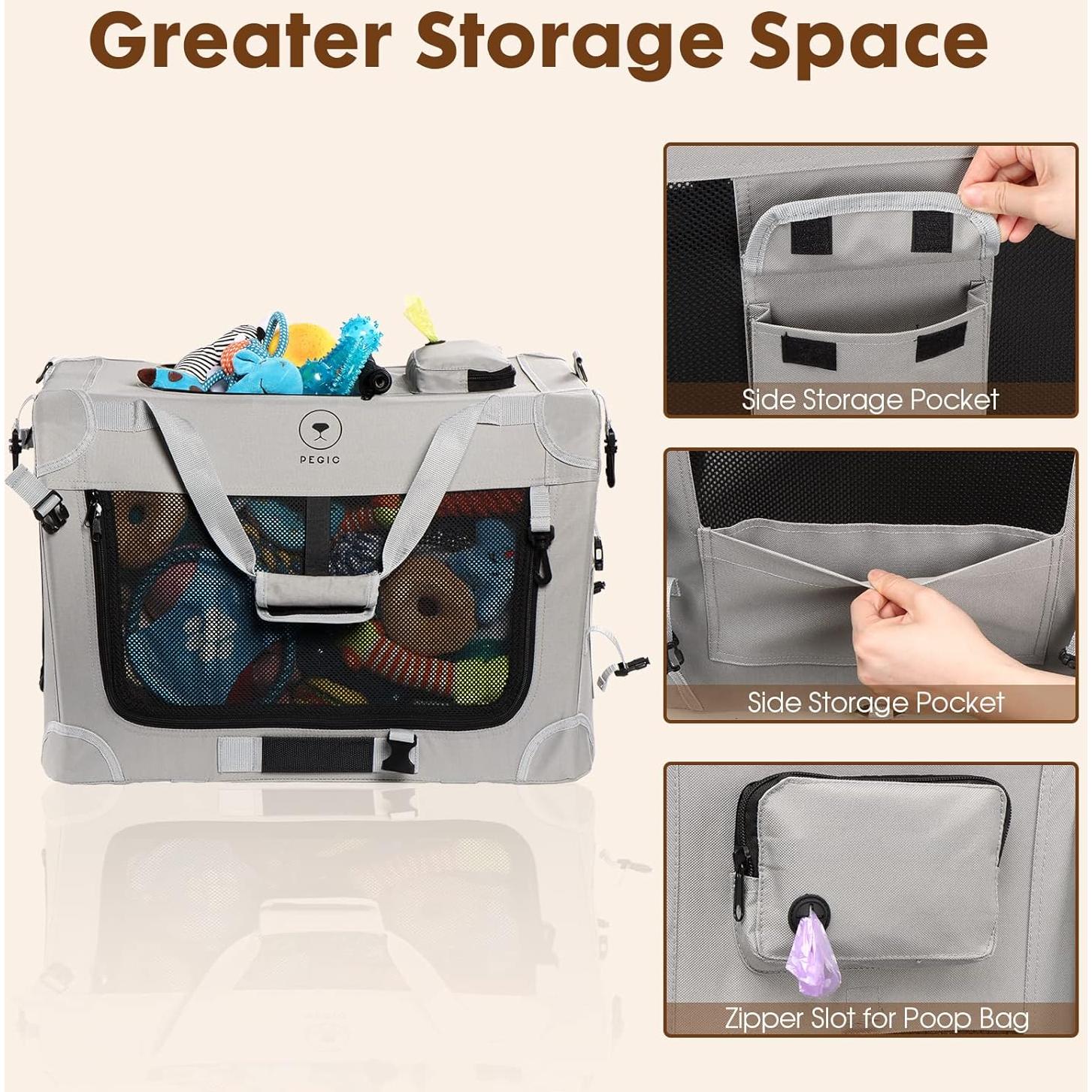 Transportín Suave Extra Grande PEGIC para 2 Gatos 60x40cm