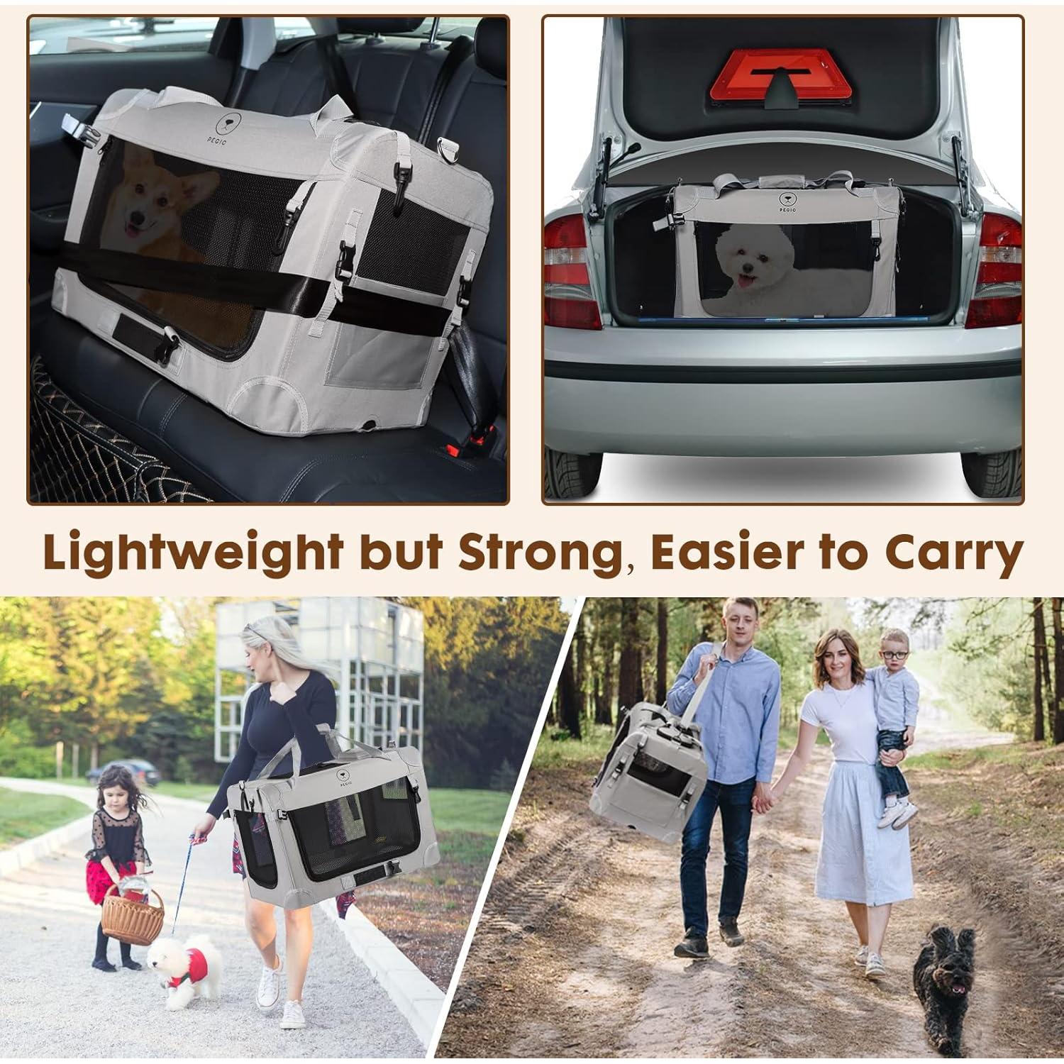 Transportín Suave Extra Grande PEGIC para 2 Gatos 60x40cm