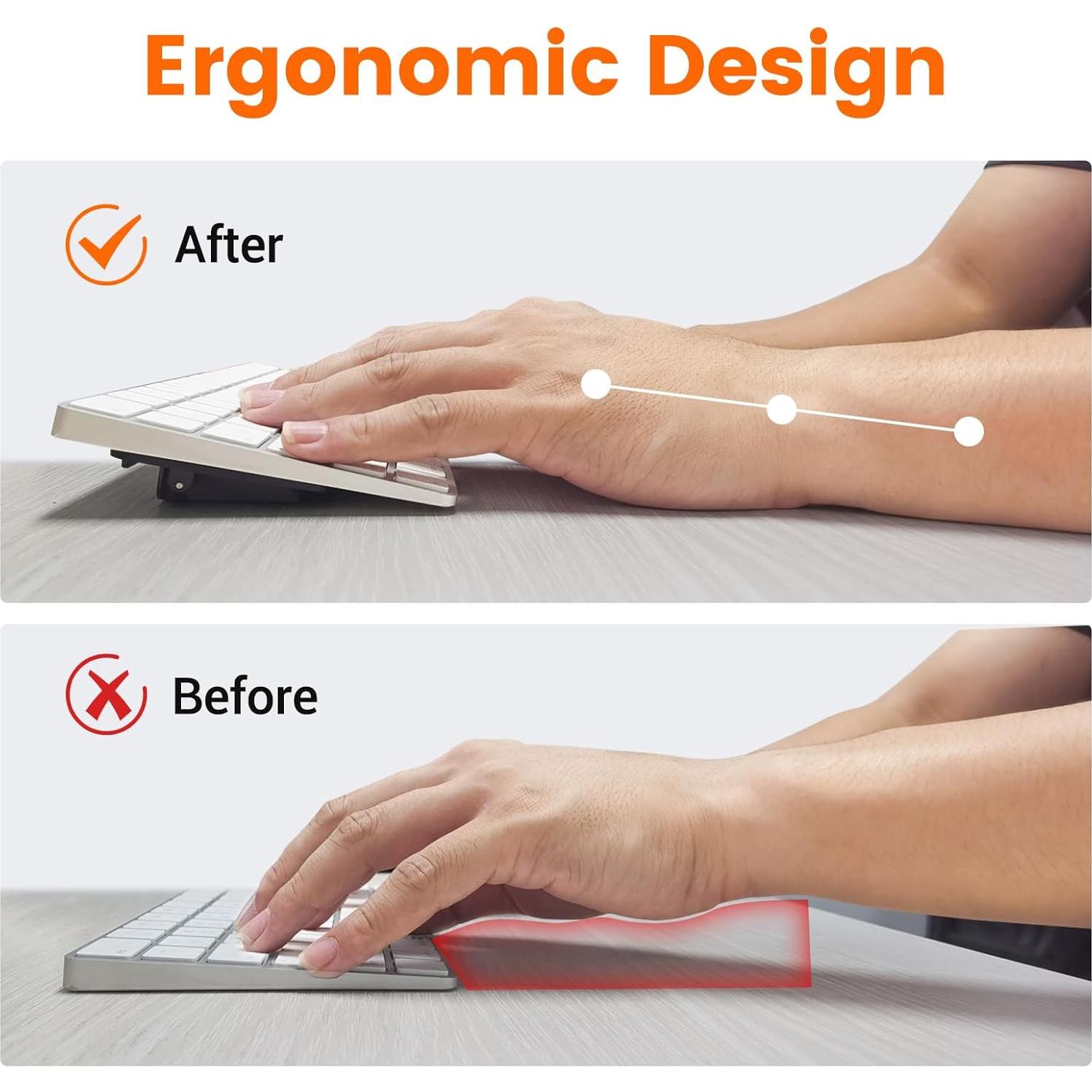 Soporte Elevador de Teclado HONKID Ajustable Ergonómico Azul