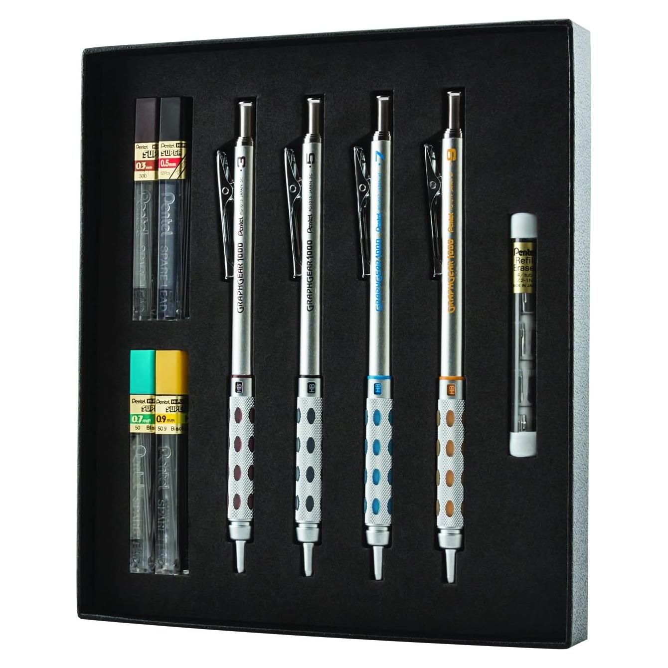 Lápiz Mecánico Pentel Graph Gear 1000 con Recargas HB