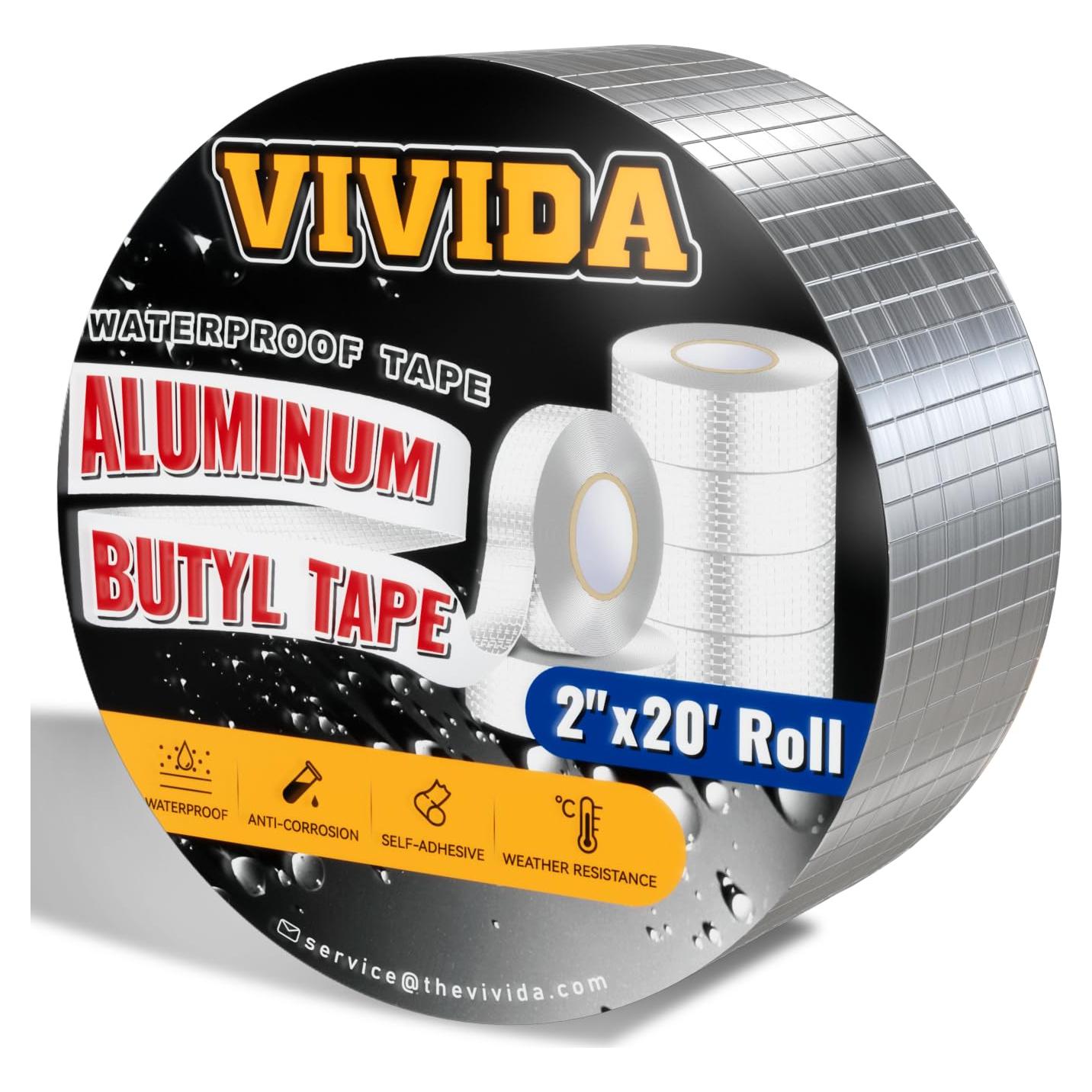 Cinta Butílica de Aluminio VIVIDA 5 cm x 6 m - Impermeable