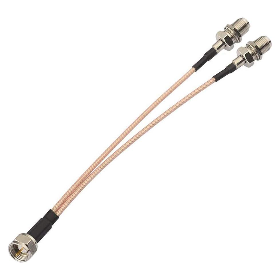 Divisor de Cable Coaxial F Tipo Youmimei 15cm Doble Hembra