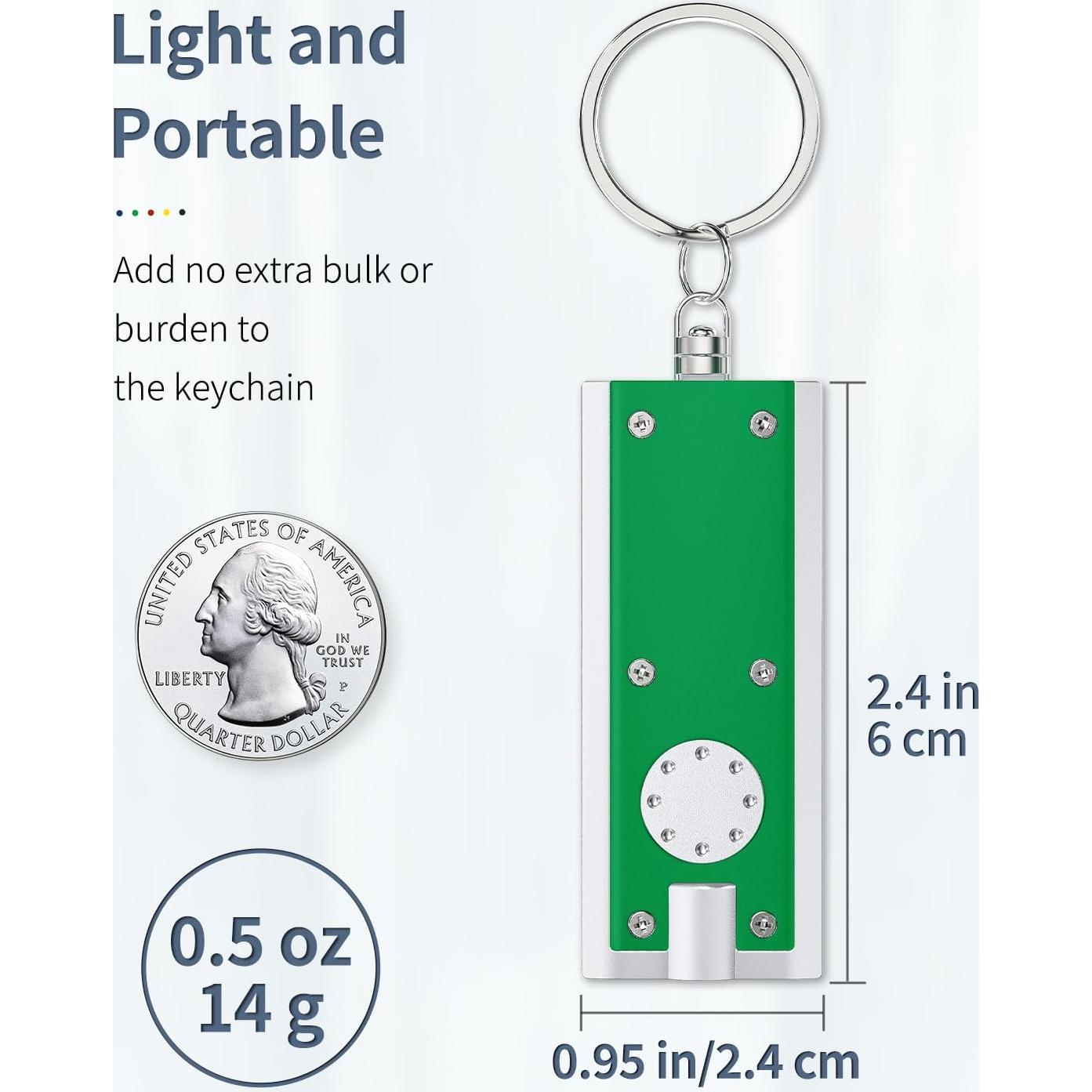 Paquete de 10 Linternas LED de Llave Uniclife Mini 12 Lúmenes