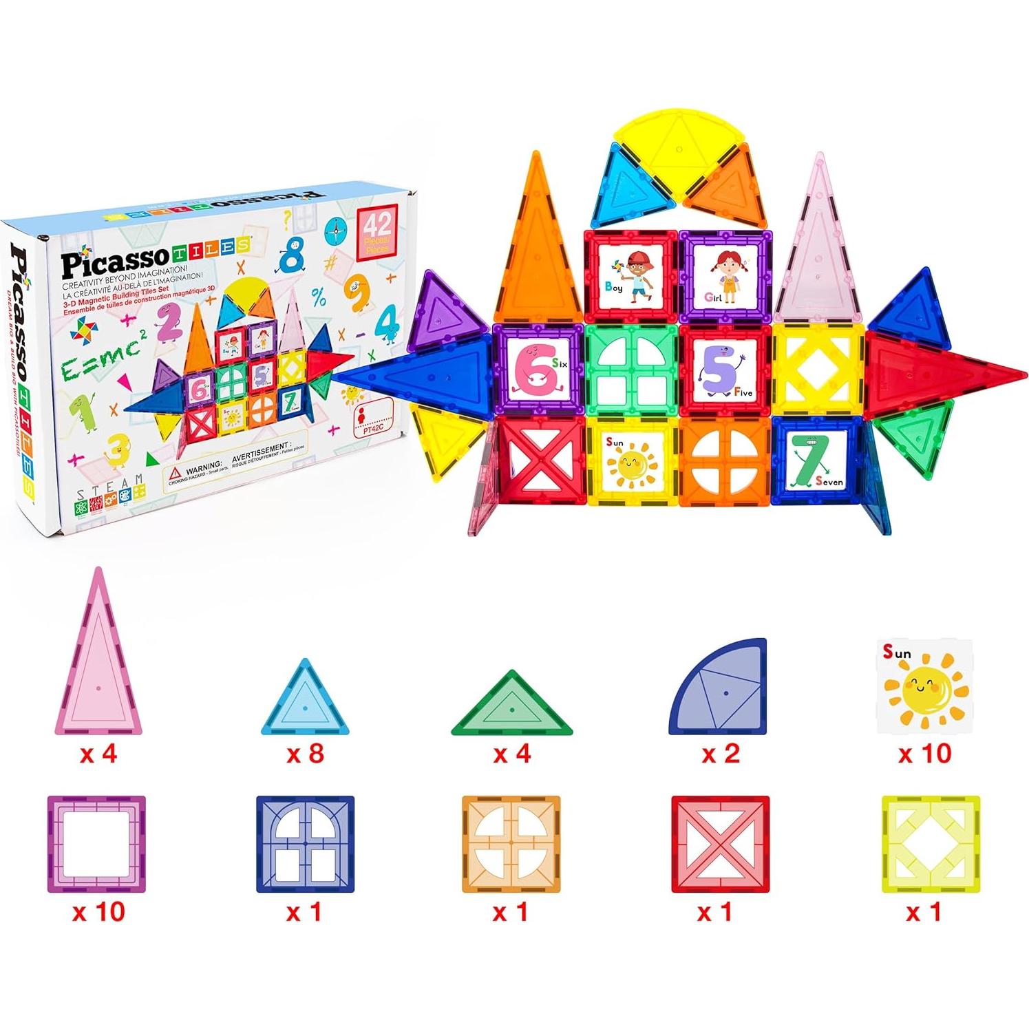 Bloques de Construcción Magnéticos PicassoTiles 100 Piezas