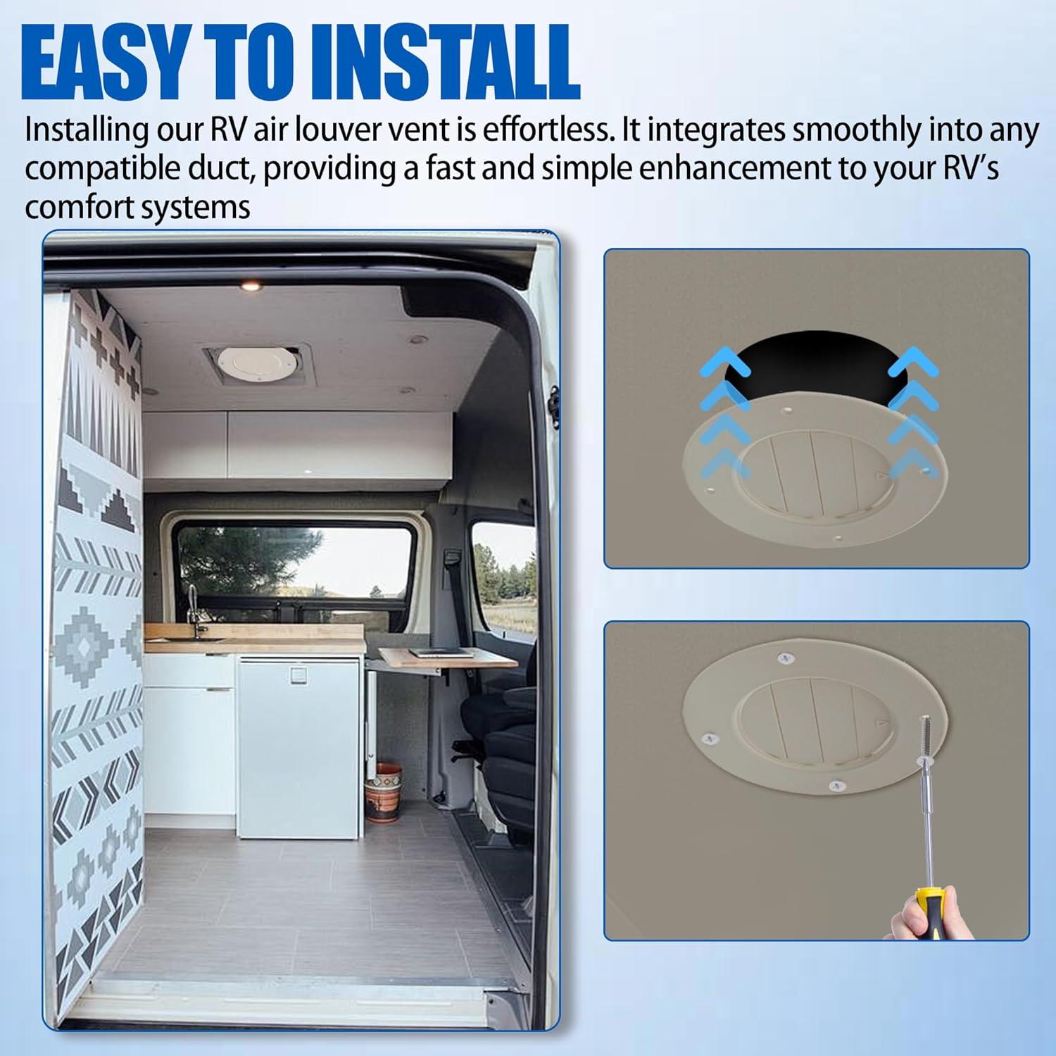 Paquete de 2 Cubiertas de Ventilación de Techo Calvana 16.5 cm