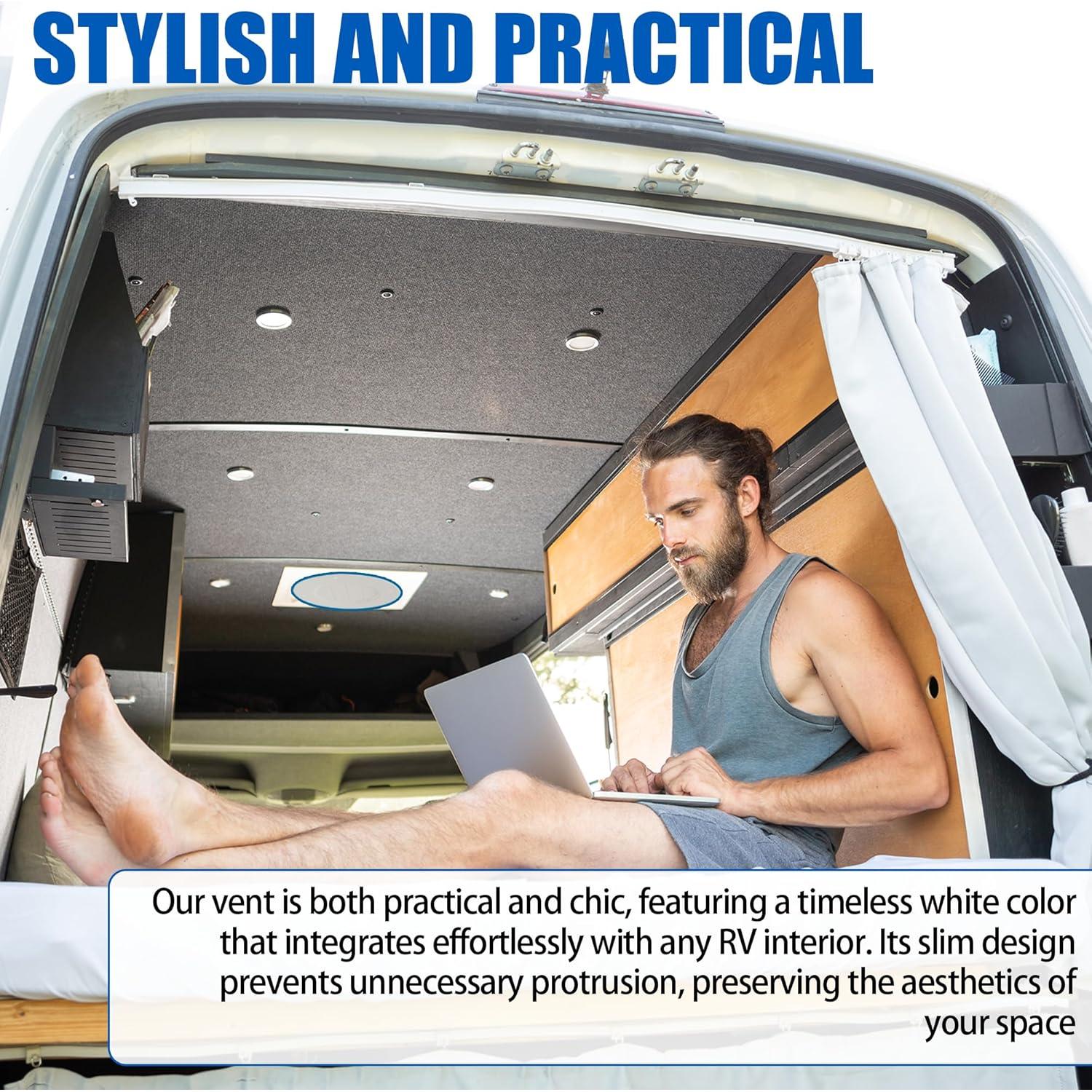 Paquete de 2 Cubiertas de Ventilación de Techo Calvana 16.5 cm