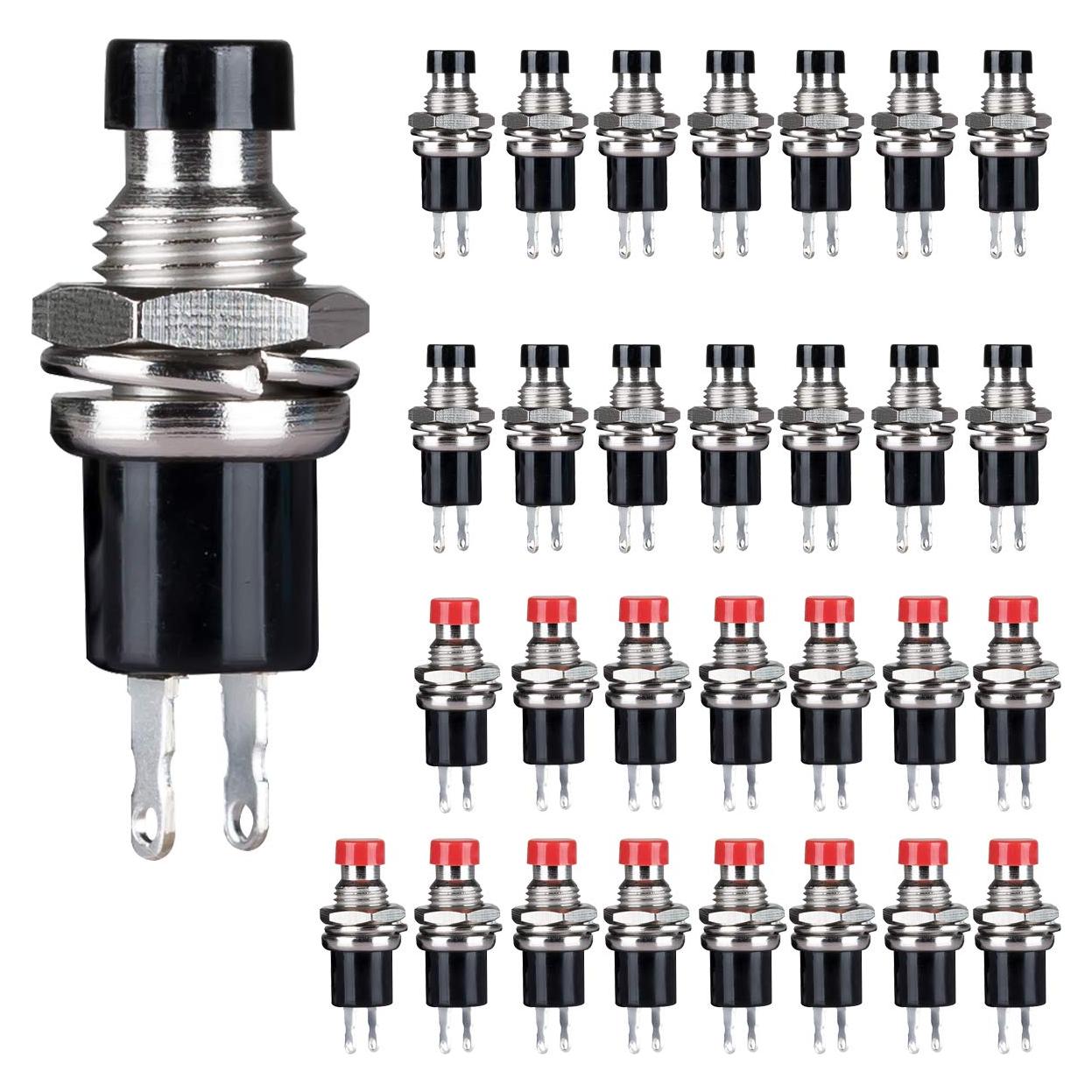 Interruptor Momentáneo Clyxgs NC SPST 30 Piezas 250V 1A