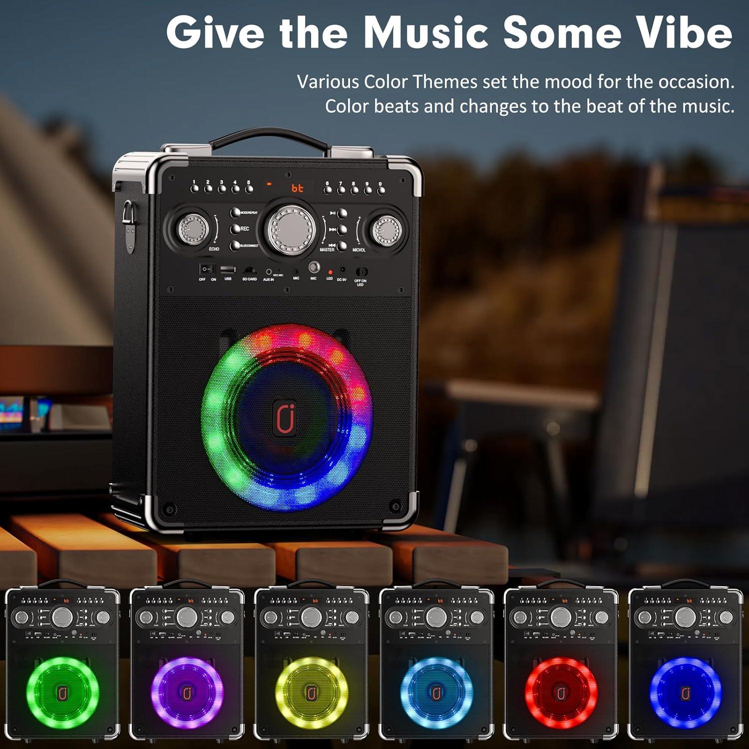 Karaoke Bluetooth JAUYXIAN S8-T con 3 Micrófonos Inalámbricos