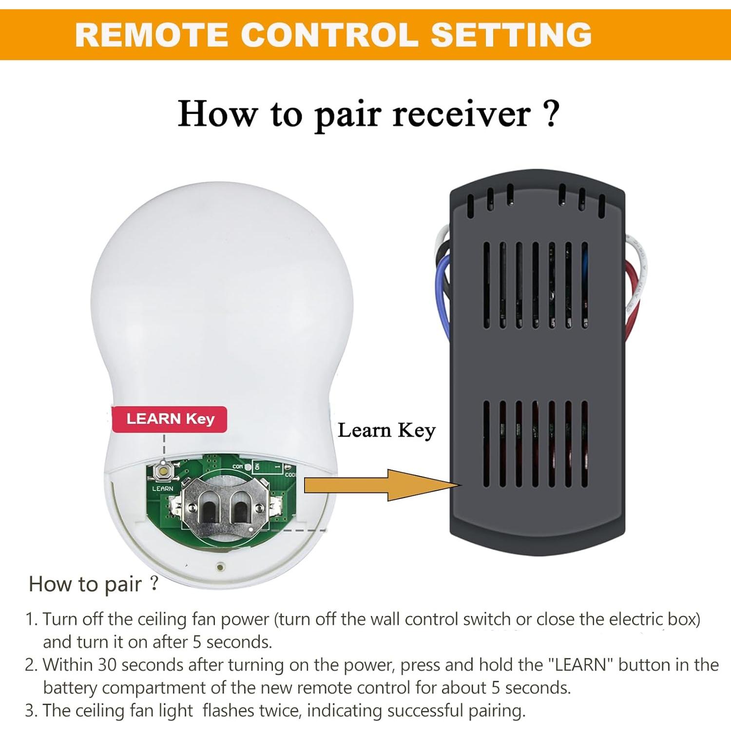 Control Remoto Universal para Ventilador de Techo Breeze Bay RC-5T