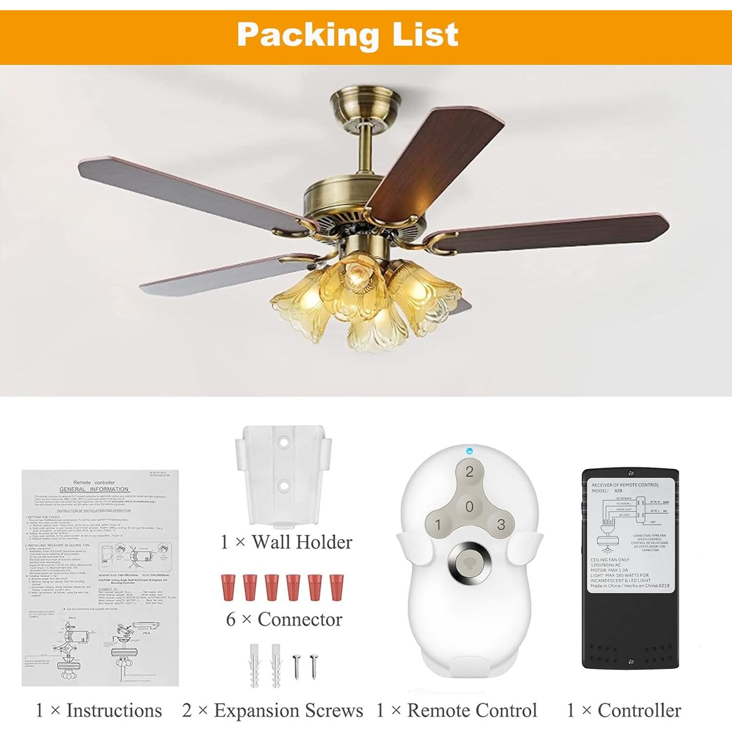 Control Remoto Universal para Ventilador de Techo Breeze Bay RC-5T