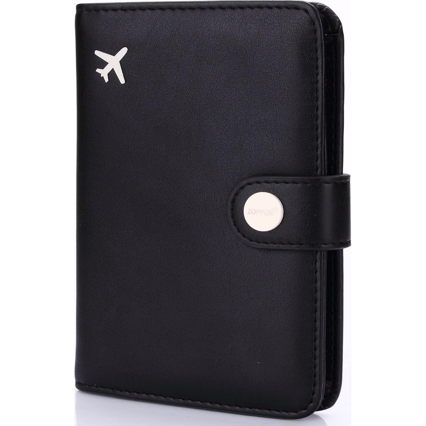 Funda de Pasaporte Zoppen con Bloqueo RFID - Negro