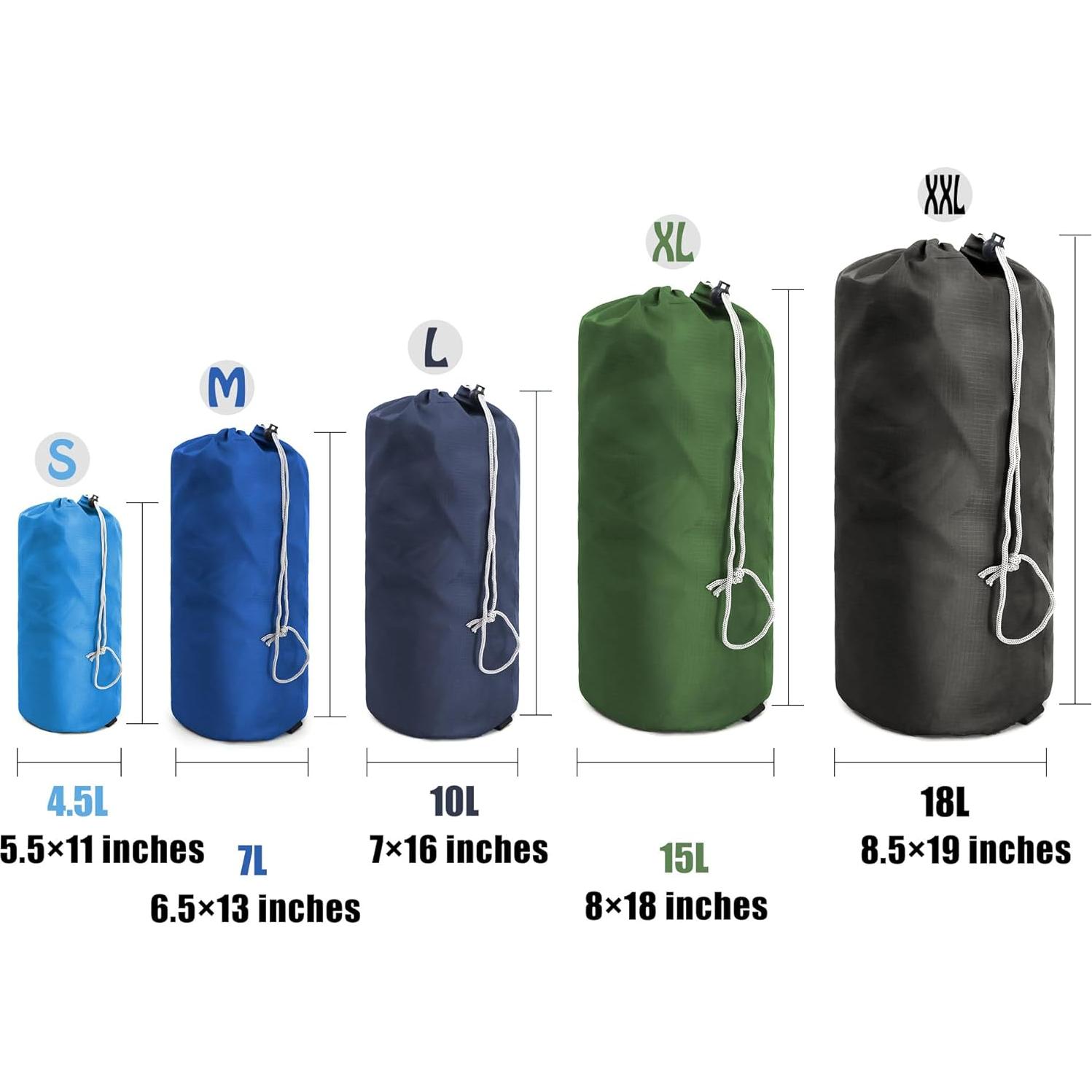 BeeGreen Bolsa de Cierre con Cordón 5 Piezas Multi-Tamaño