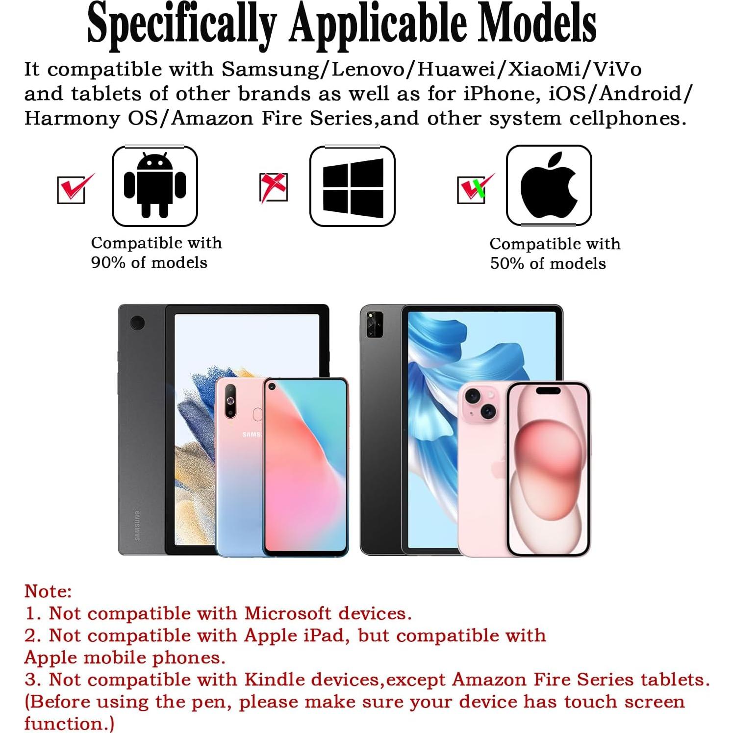 Lápiz Stylus Luntak para Pantalla Táctil - Negro, 4 Puntas POM