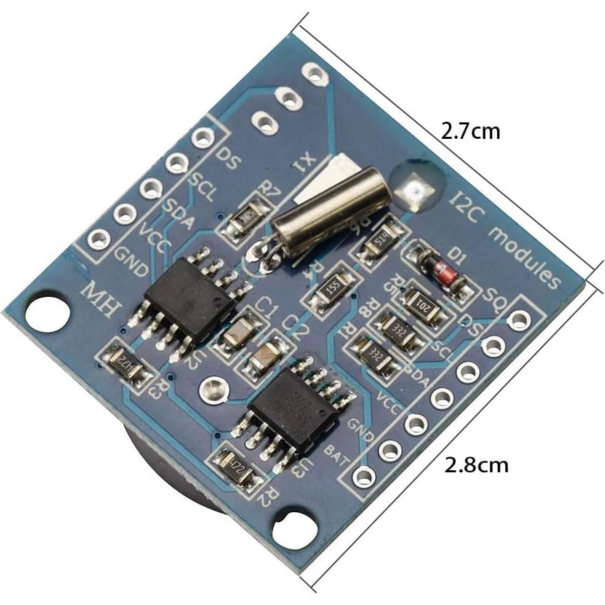 Módulo de Reloj en Tiempo Real DS1307 I2C 3PCS - Alta Precisión