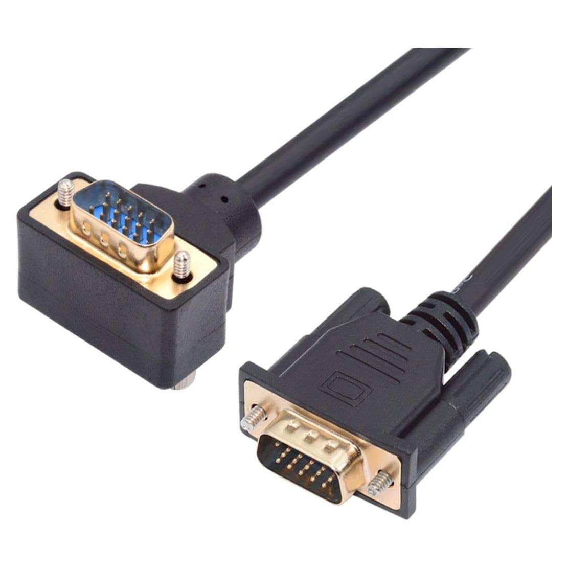 Cable VGA Chenyang 1.0M Macho a Macho 1080P Ángulo 90°