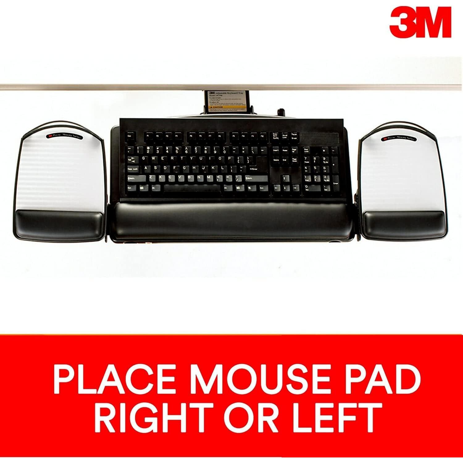 Bandeja de Teclado 3M AKT80LE Ajustable con Reposamuñecas de Gel