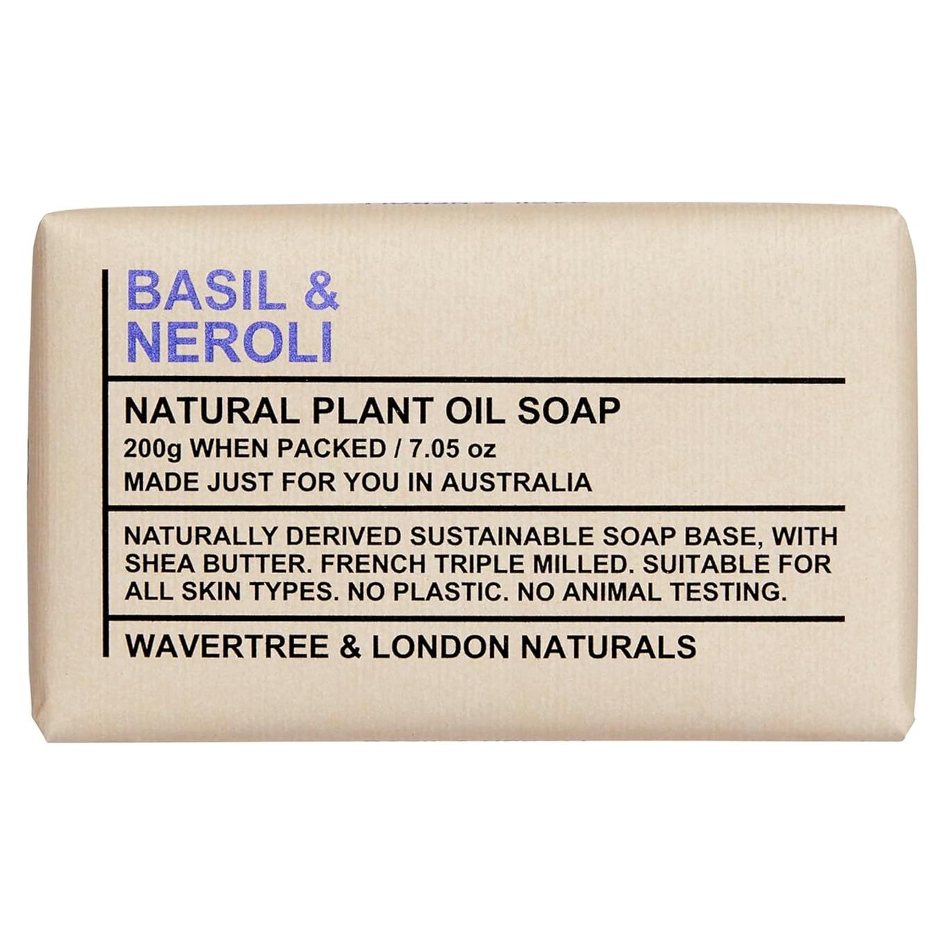 Jabón Natural Wavertree & London Albahaca y Neroli 198g