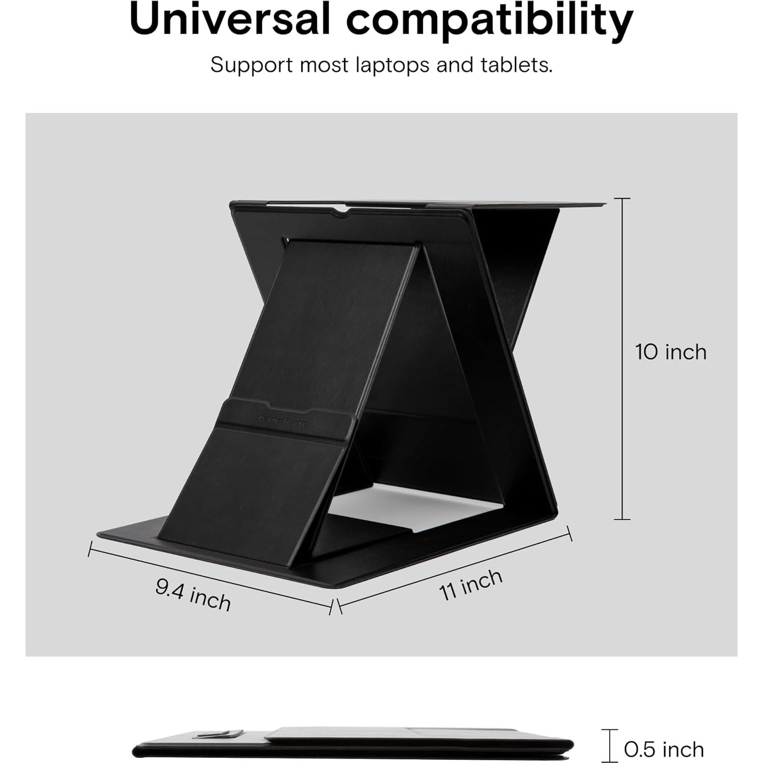 Soporte Plegable para Laptop MOFT Negro Ergonómico 31.5x27.4 cm