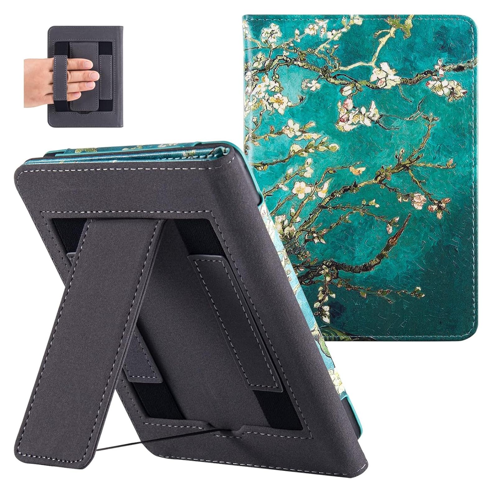Funda Soporte BOZHUORUI para Kindle Paperwhite 6" - Flor de Albaricoque
