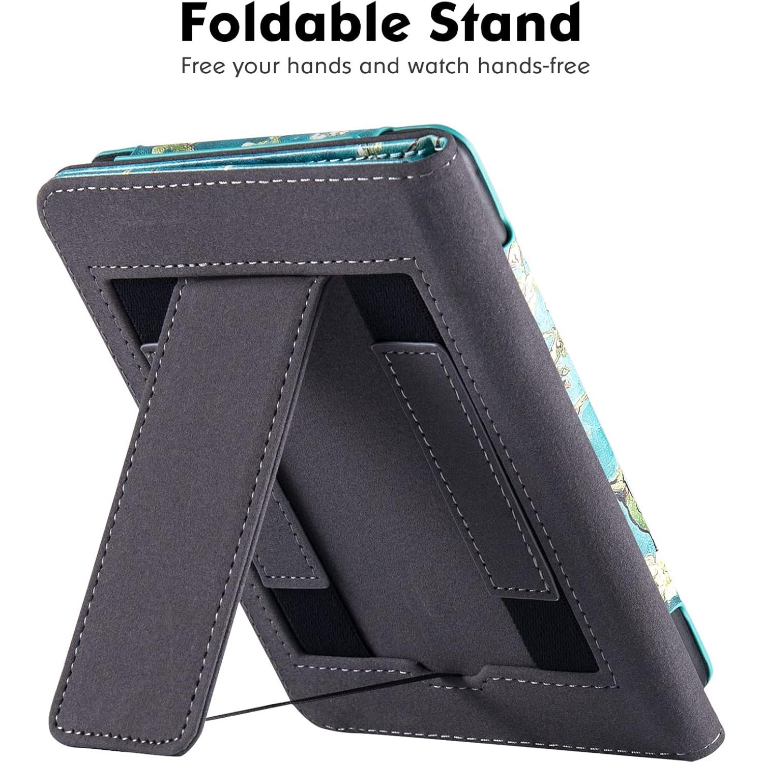 Funda Soporte BOZHUORUI para Kindle Paperwhite 6" - Flor de Albaricoque