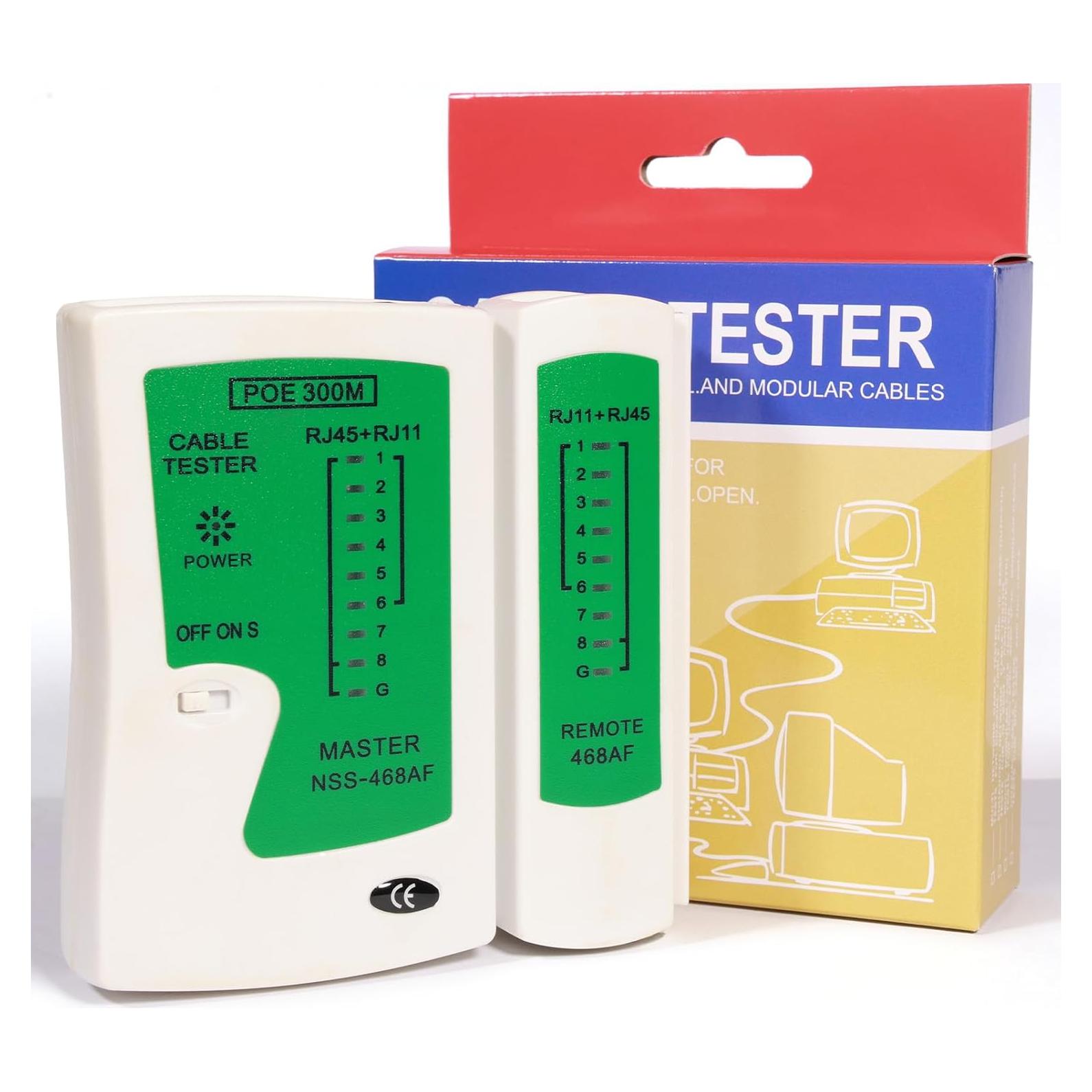 Probador de Cable de Red LAN Hiija TK-001 RJ45 RJ11 RJ12