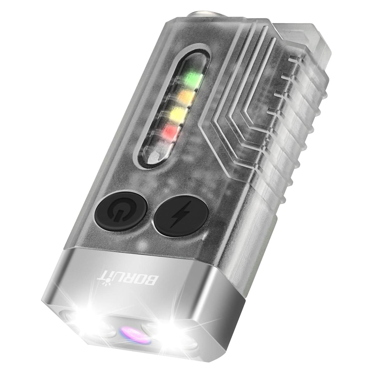 Linterna Boruit V10 Compacta UV 365nm Recargable USB C 1000LM