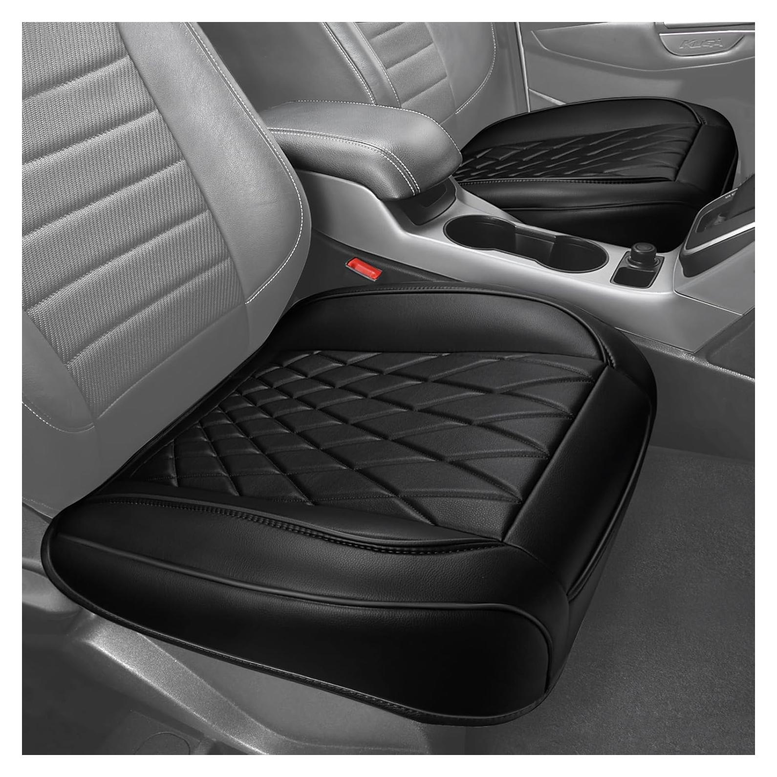 Fundas de Asiento de Cuero CAR PASS BD122-BK1PU Negro 2 Piezas