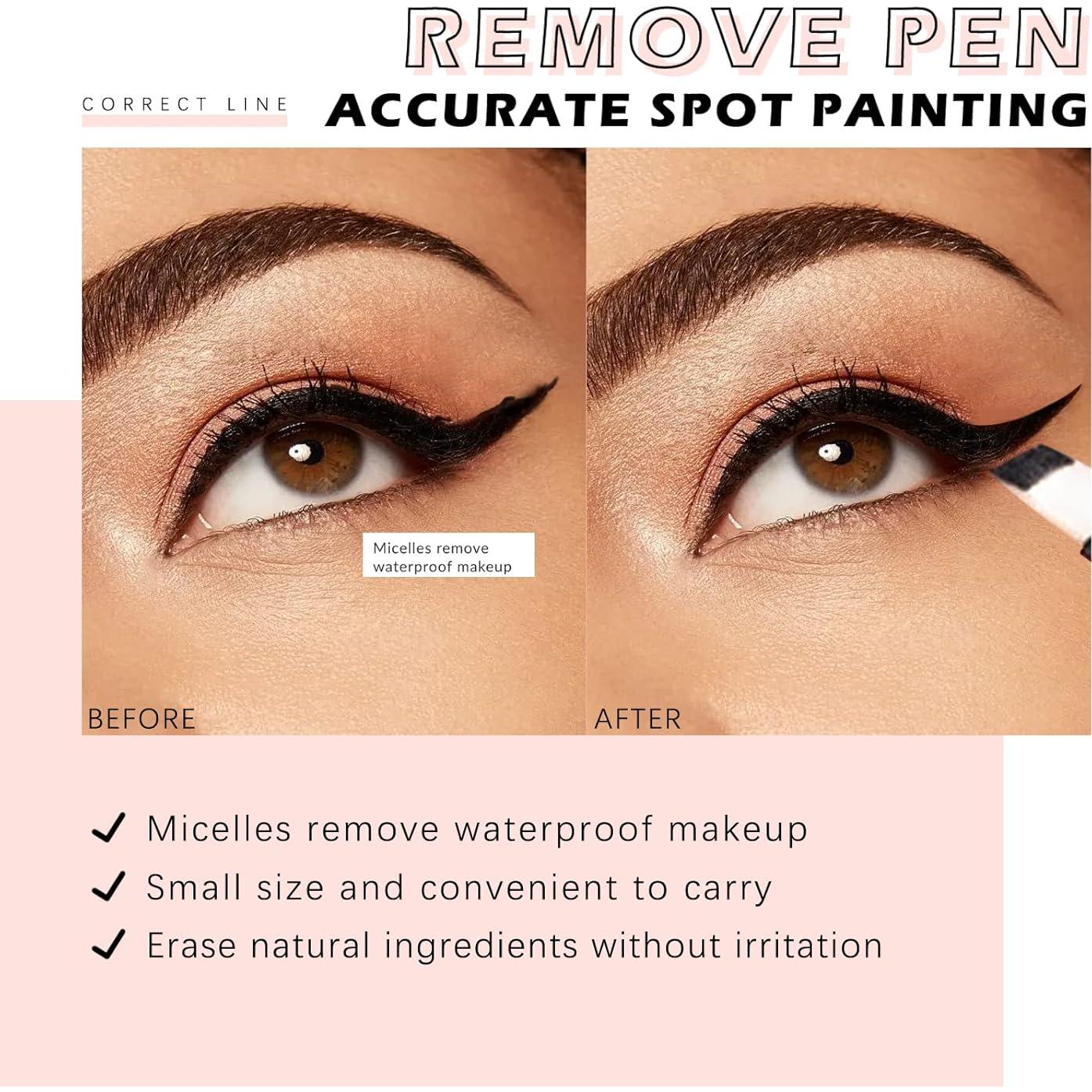 2 Pcs Bolígrafos Removedores de Maquillaje Reutilizables