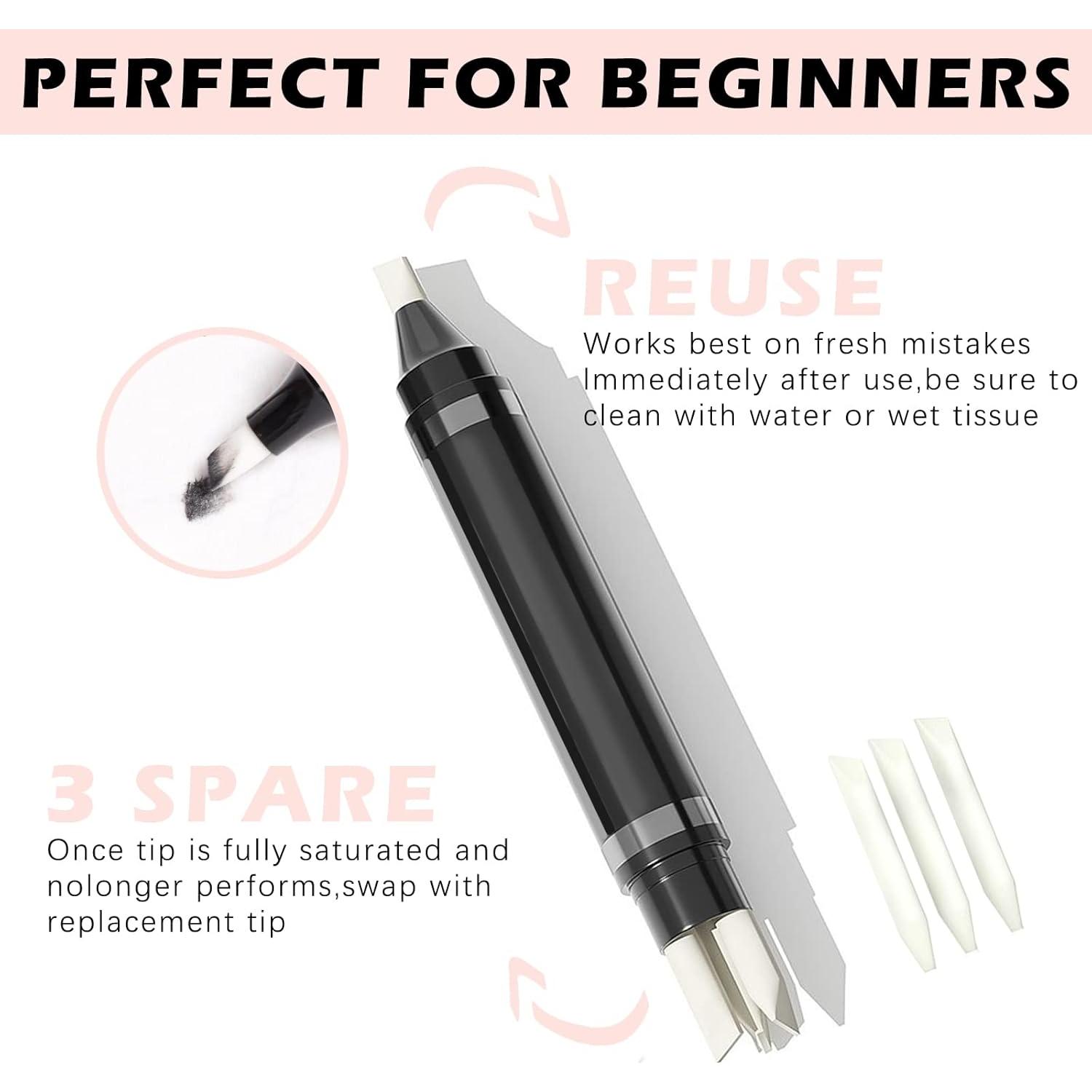 2 Pcs Bolígrafos Removedores de Maquillaje Reutilizables