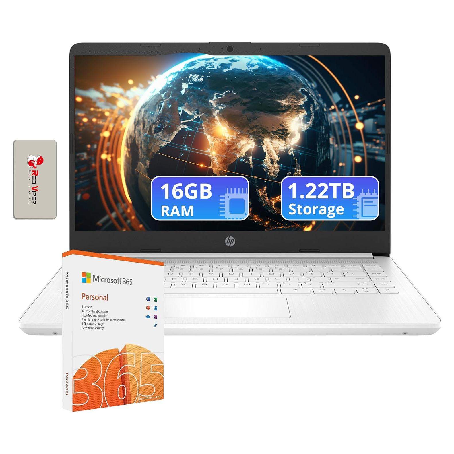 Laptop HP Stream 14" HD | 16GB RAM | 1.22TB Almacenamiento | Win 11S
