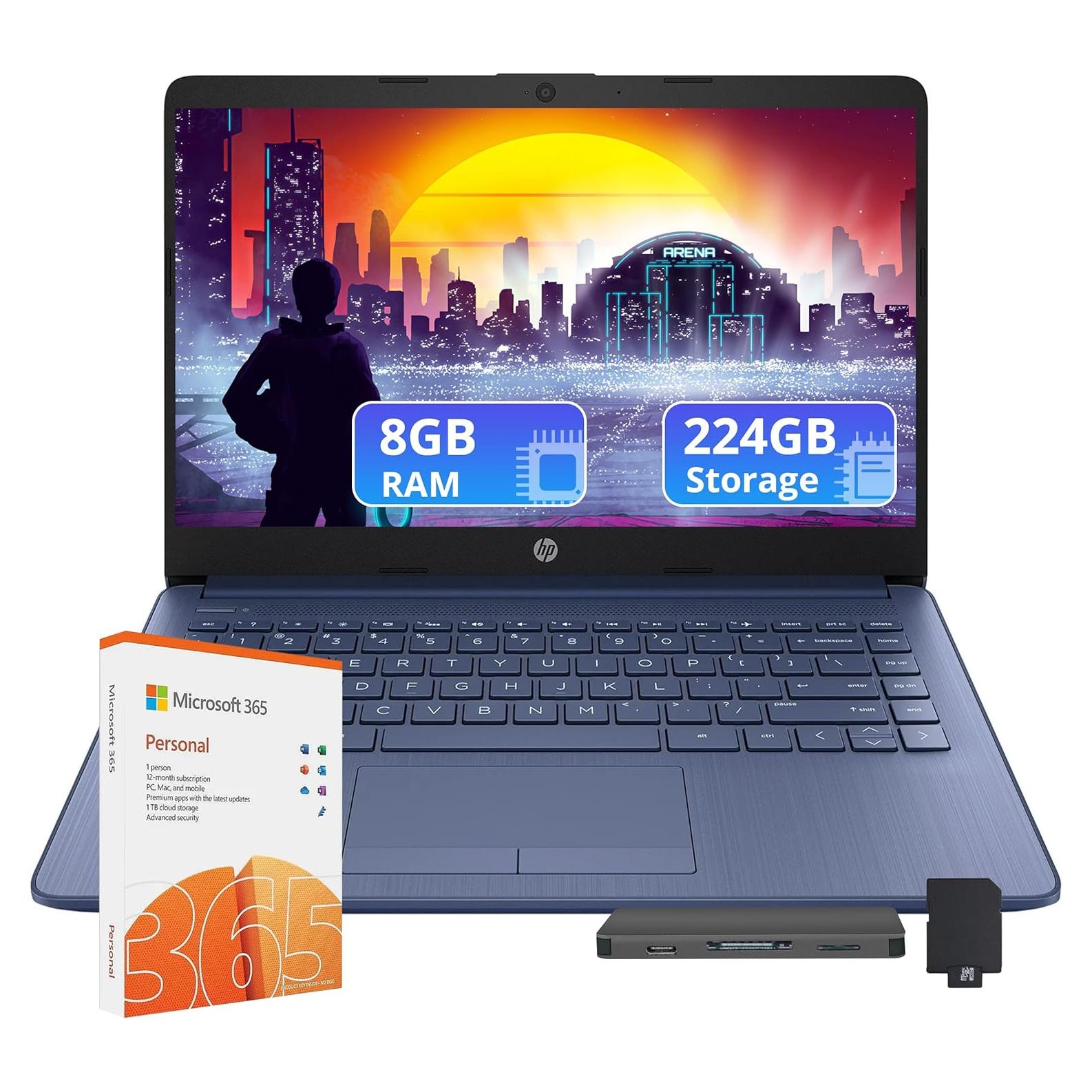 Laptop HP Stream 14" HD, Intel Celeron N4120, 8GB RAM, 224GB