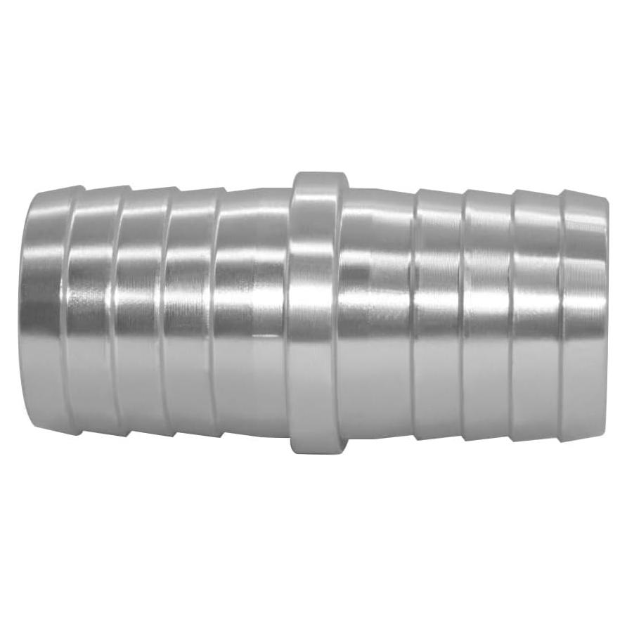 Conector de Manguera Barb YSIL 2.54 cm Aluminio Plateado