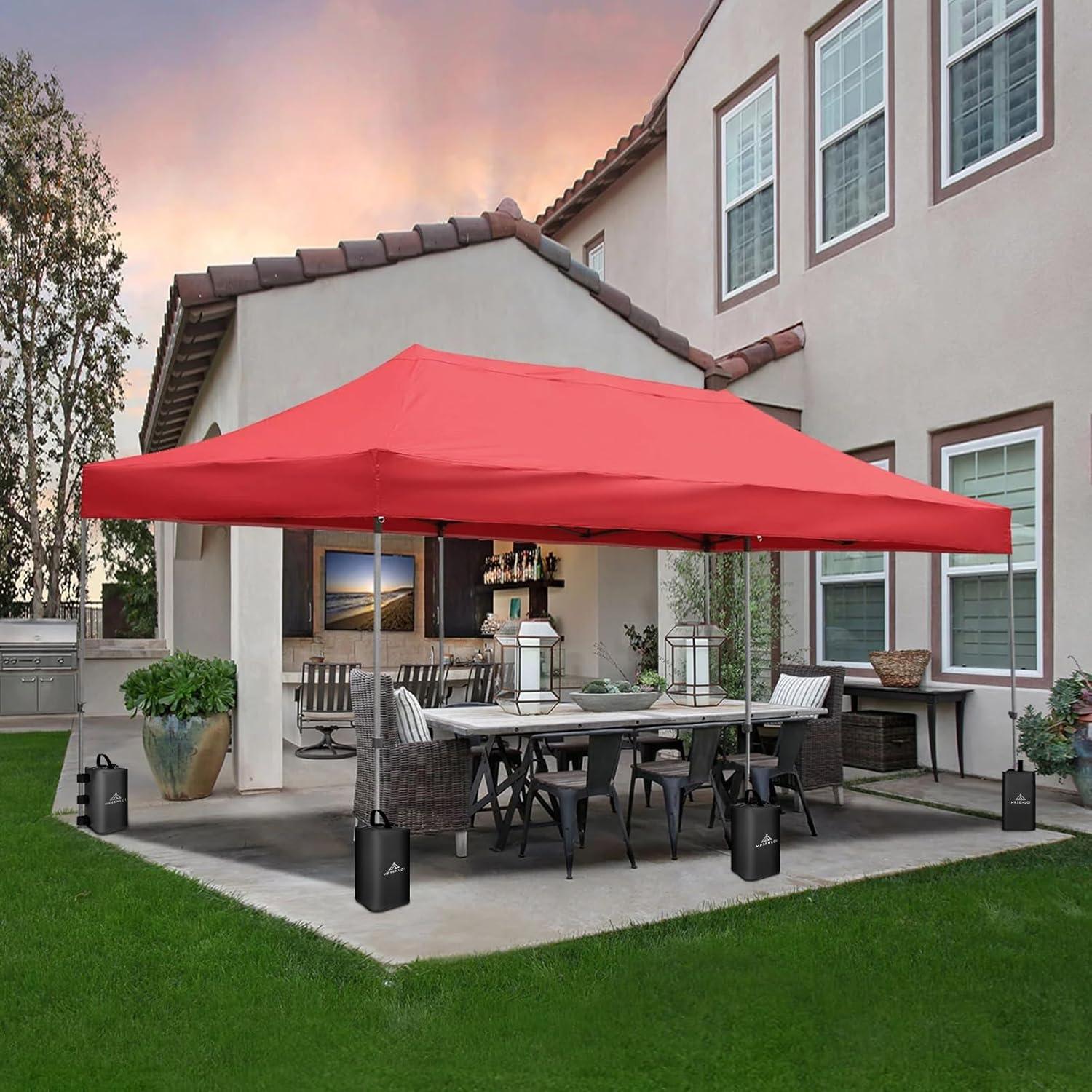 Juego de bolsas de peso para toldo Mrsenloi 10L Negro 39.9 kg