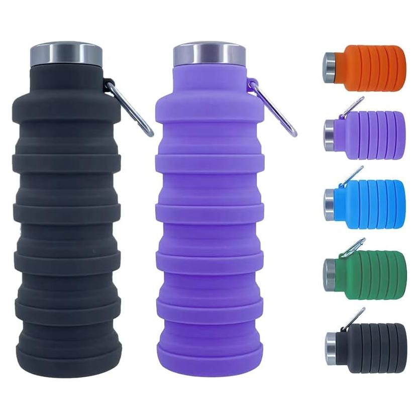 Botellas de Agua Plegables Ummigi 500ml Silicona Reutilizable