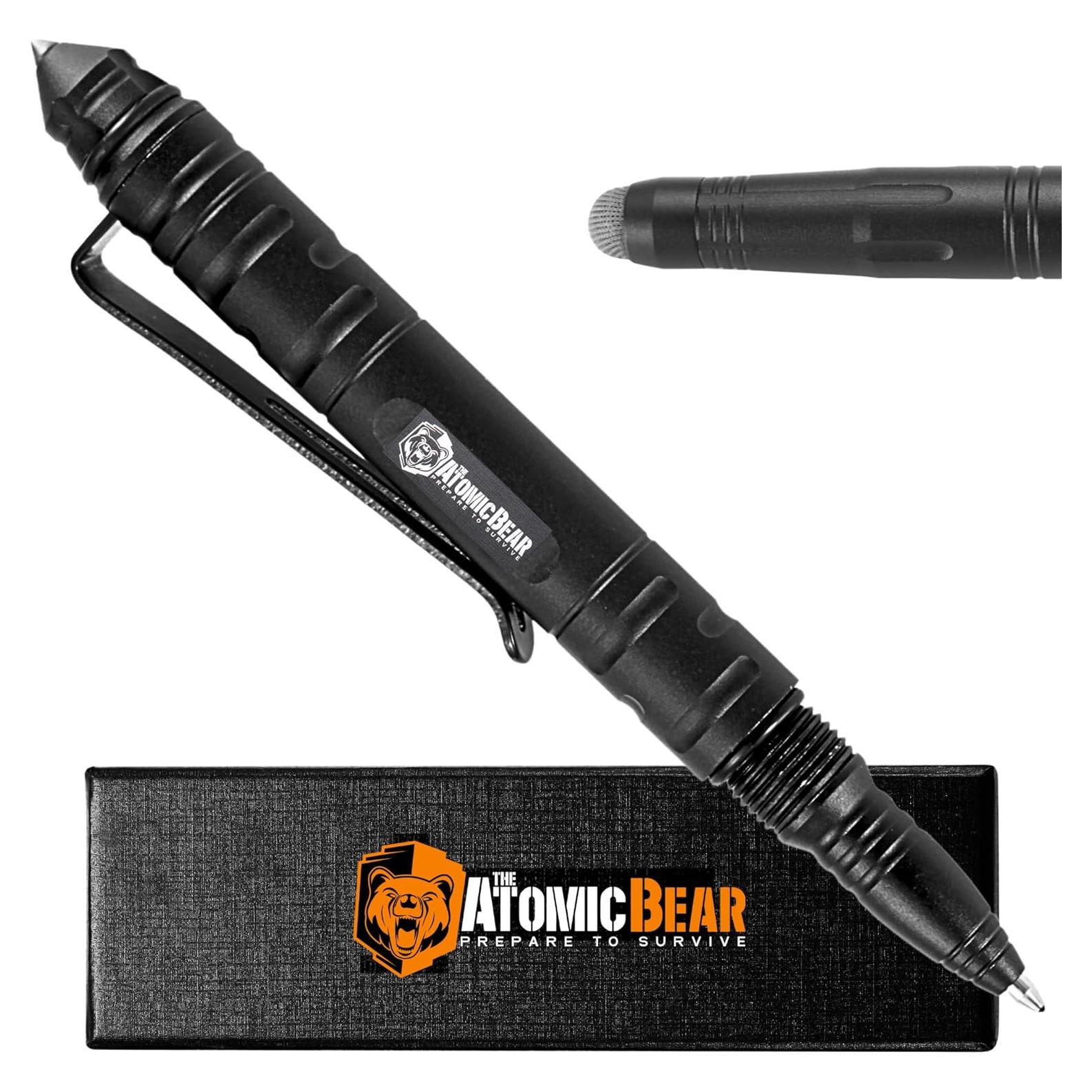 Bolígrafo Táctico Atomic Bear Defensor con Stylus y Rompedor