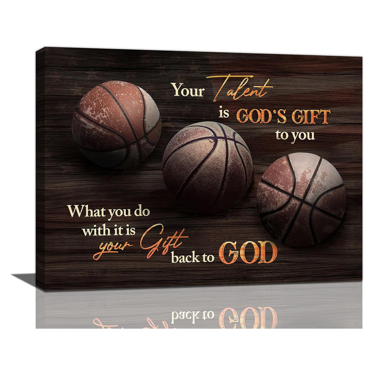 Arte de Pared Baloncesto Lienzo 40x30 cm Decoración Hogar