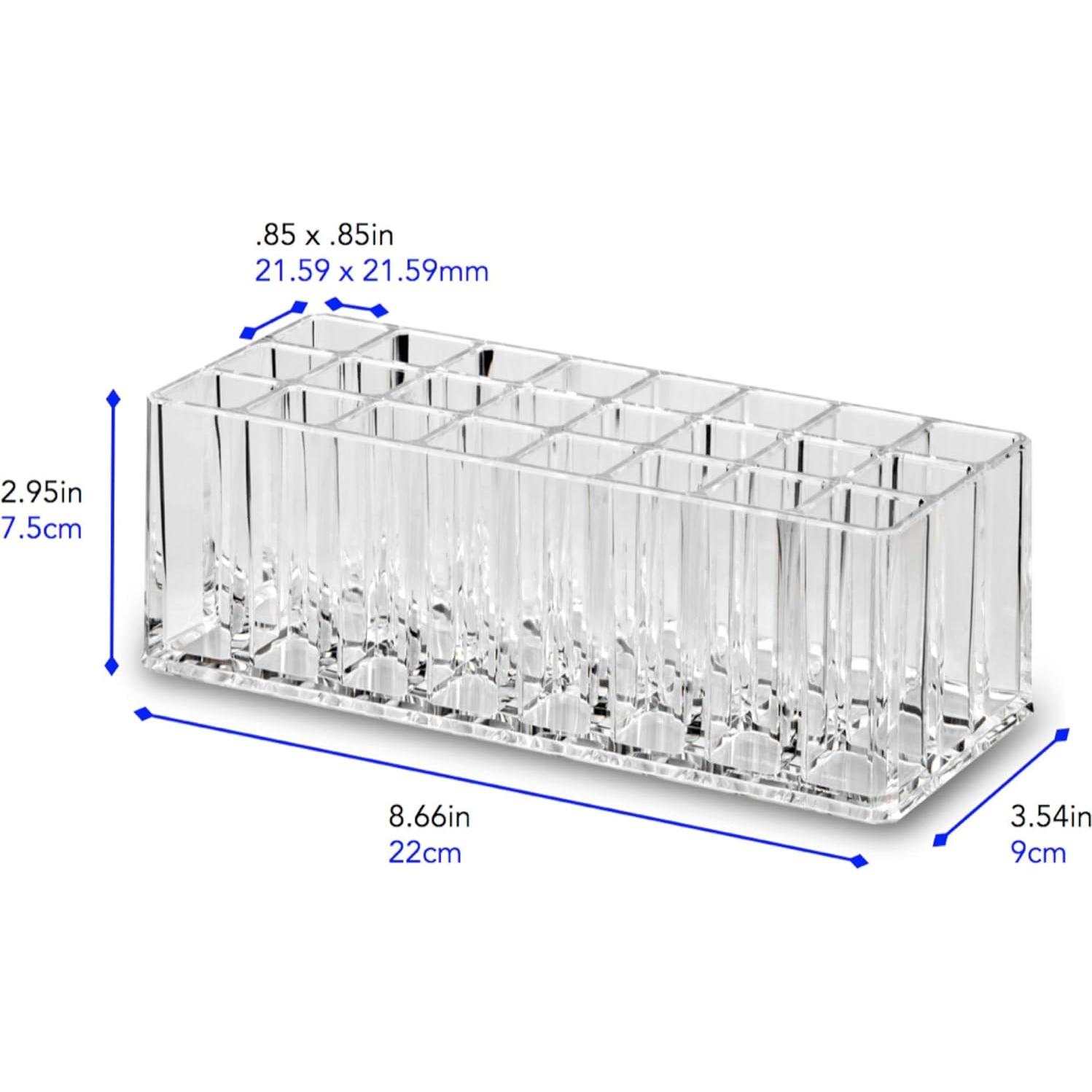 Organizador de Brochas de Maquillaje Acrílico BY ALEGORY 24 Espacios