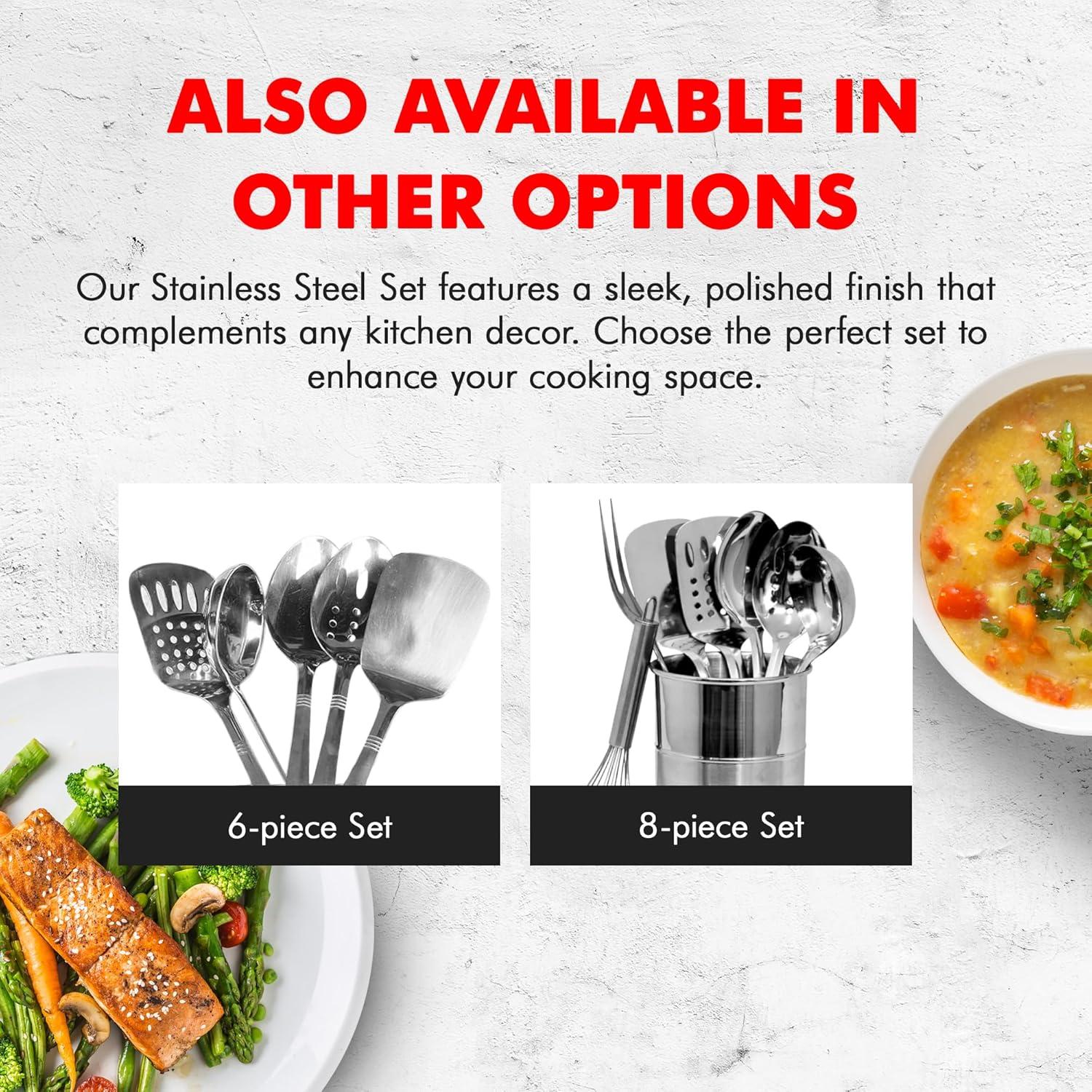 Set de Utensilios de Cocina Chef Craft 8 Piezas Acero Inoxidable