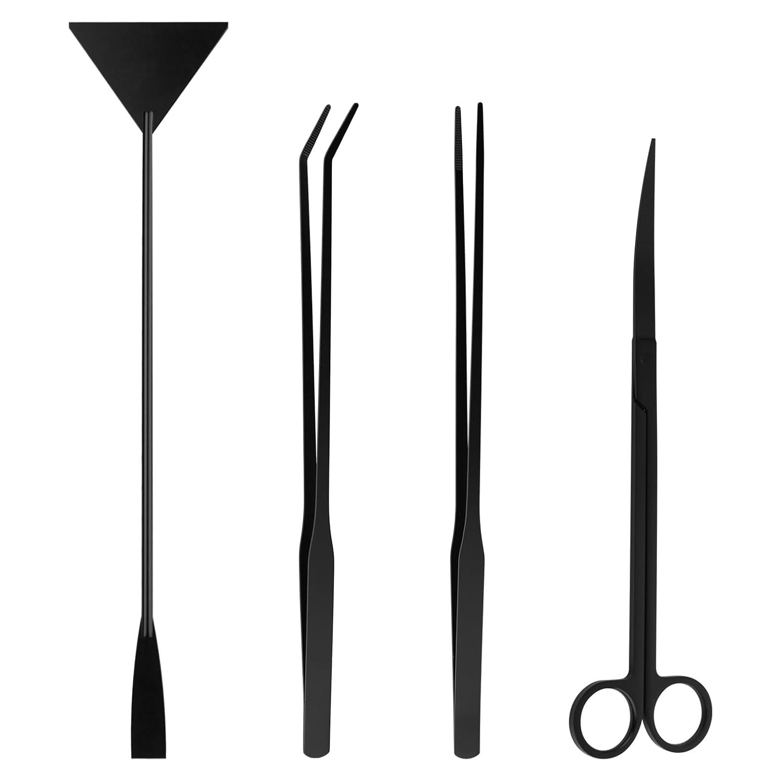 Kit de Herramientas para Acuarios Tifanso - 4 Piezas de Acero Inoxidable