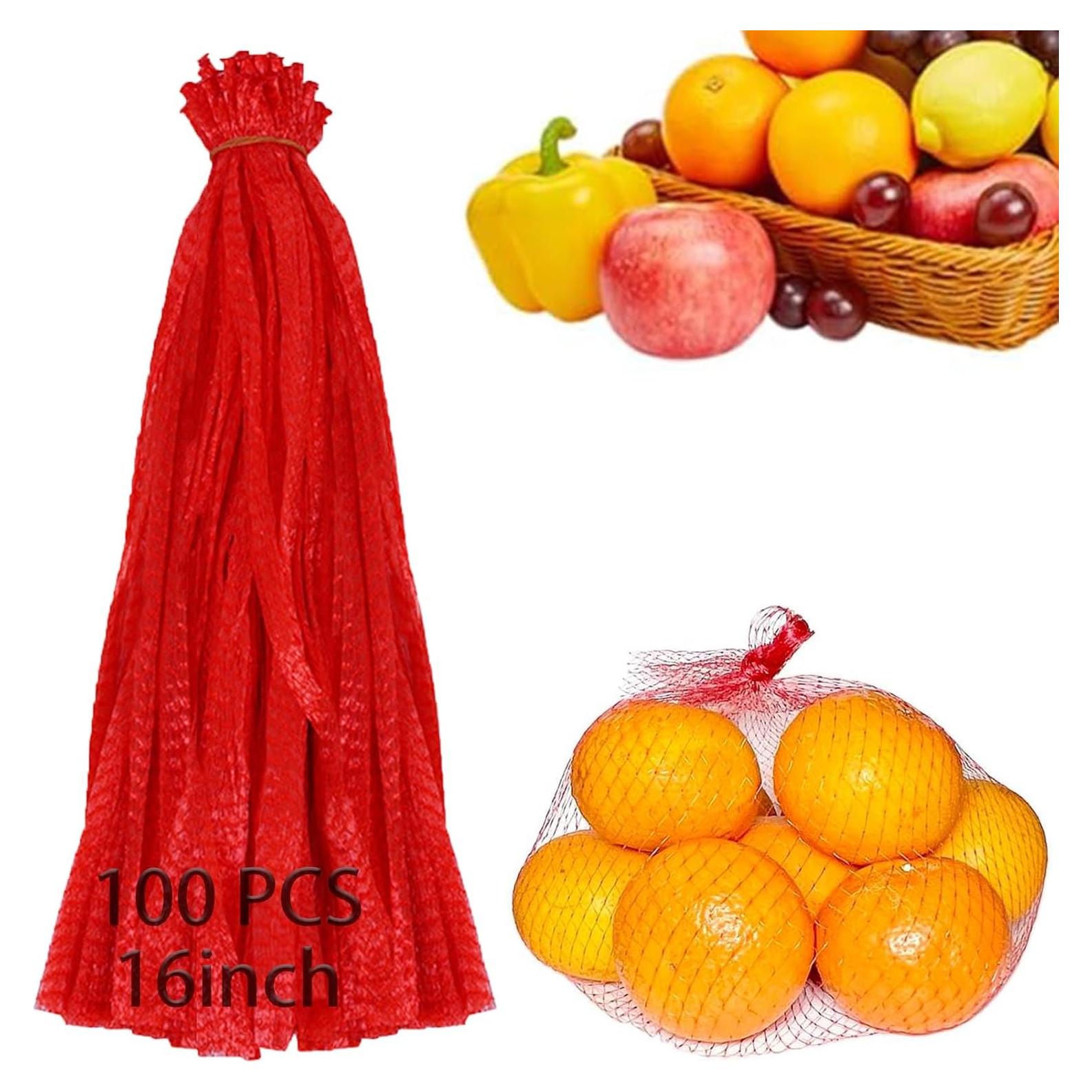 100 Bolsas de Malla Reutilizables COTELEEC 40cm para Verduras