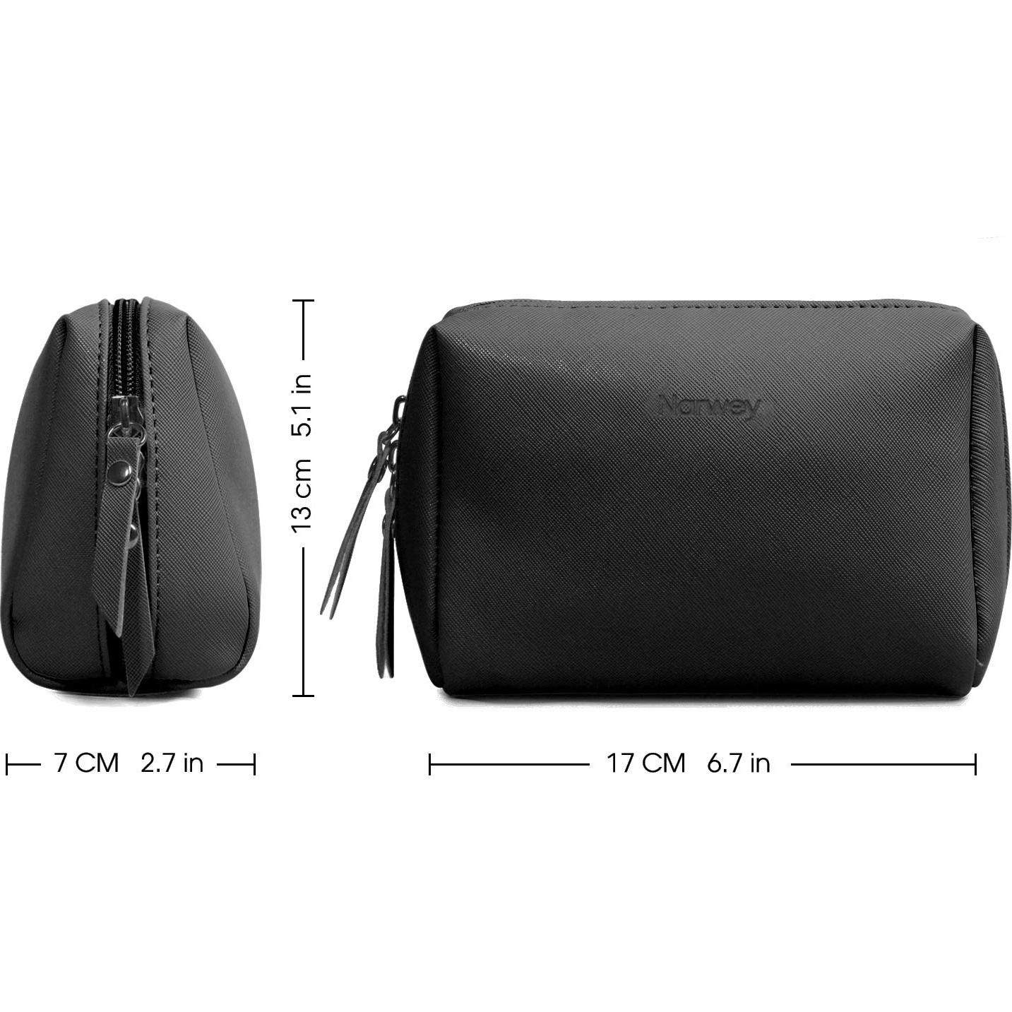 Bolsa de Maquillaje Pequeña Narwey Negra con Compartimentos