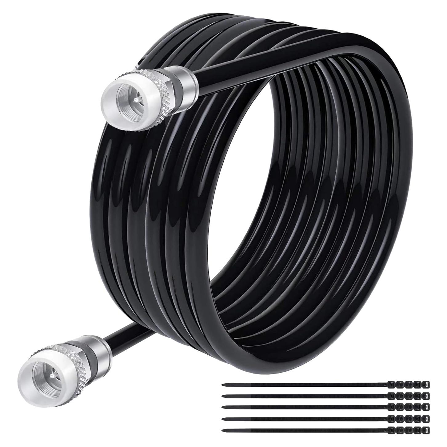 Cable Coaxial Elecan RG6 7.62m Cuádruple Blindaje Impermeable
