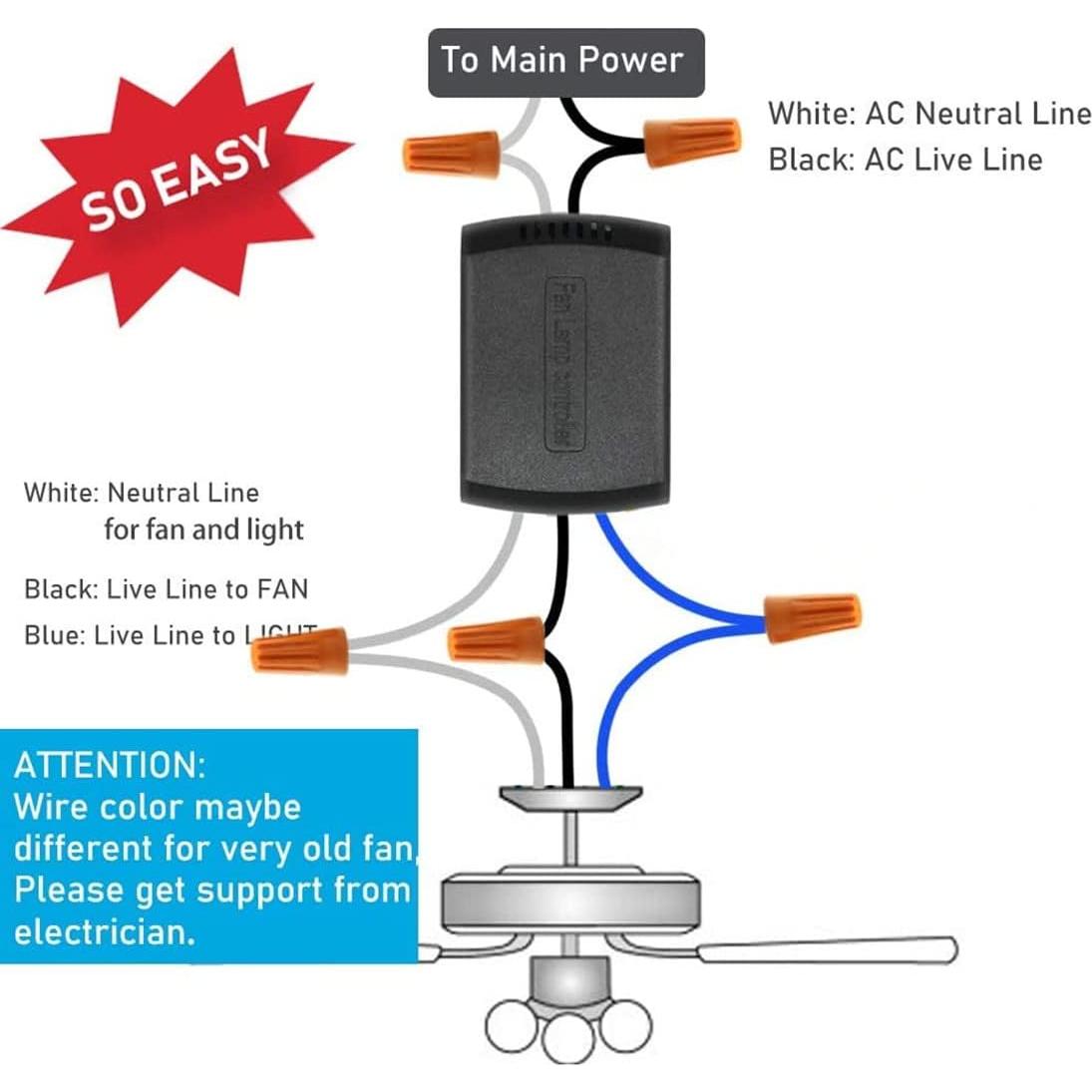 Control Remoto Universal para Ventilador de Techo Nexete, Regulador de Luz y Temporizador