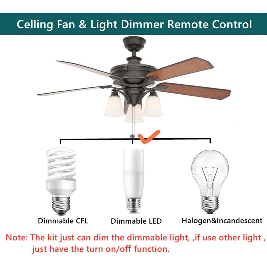 Control Remoto Universal para Ventilador de Techo Nexete, Regulador de Luz y Temporizador
