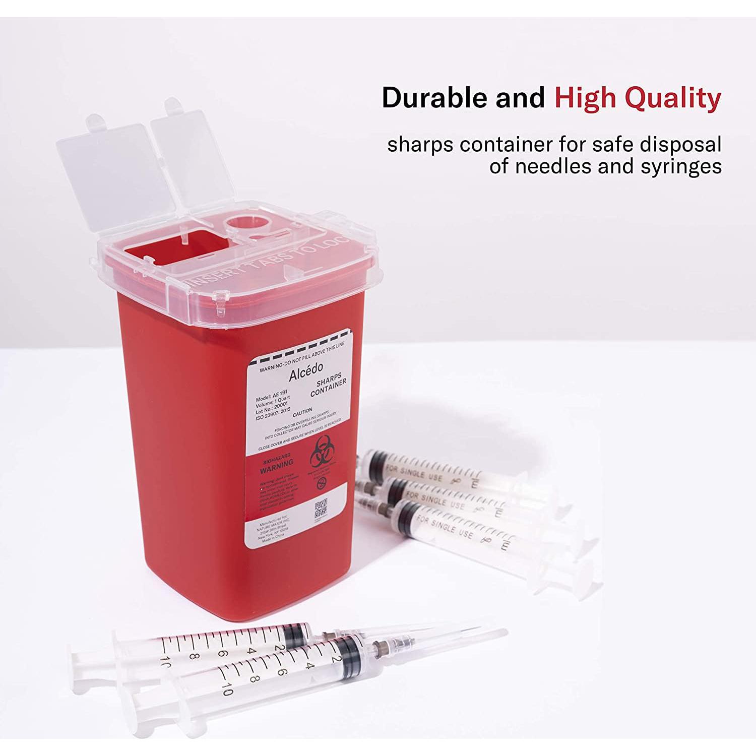 Contenedor de Puntas Alcedo 1QT para Agujas y Jeringas