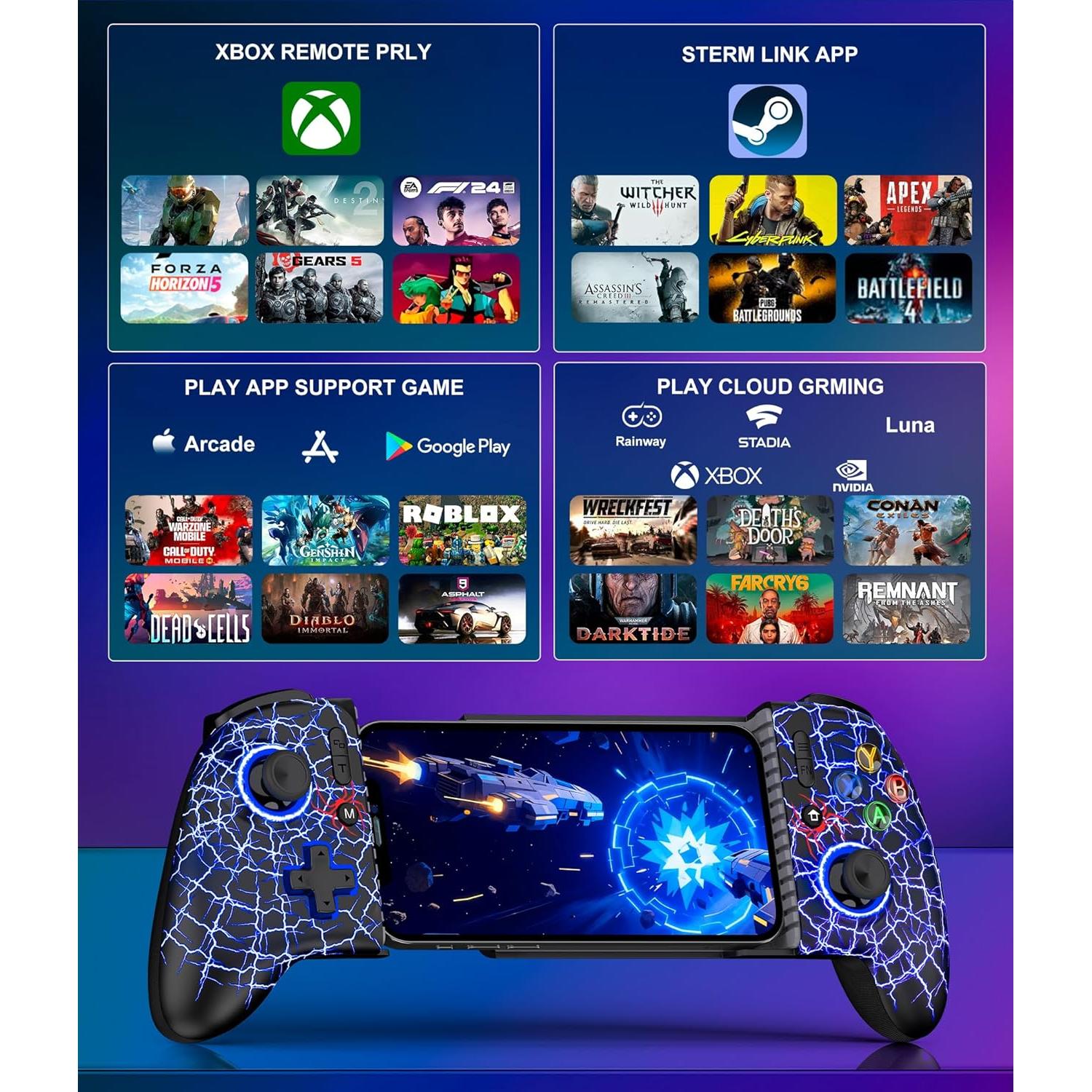 Controlador de Juego Inalámbrico LIFUFUTEE para iPhone 16/15 y Android