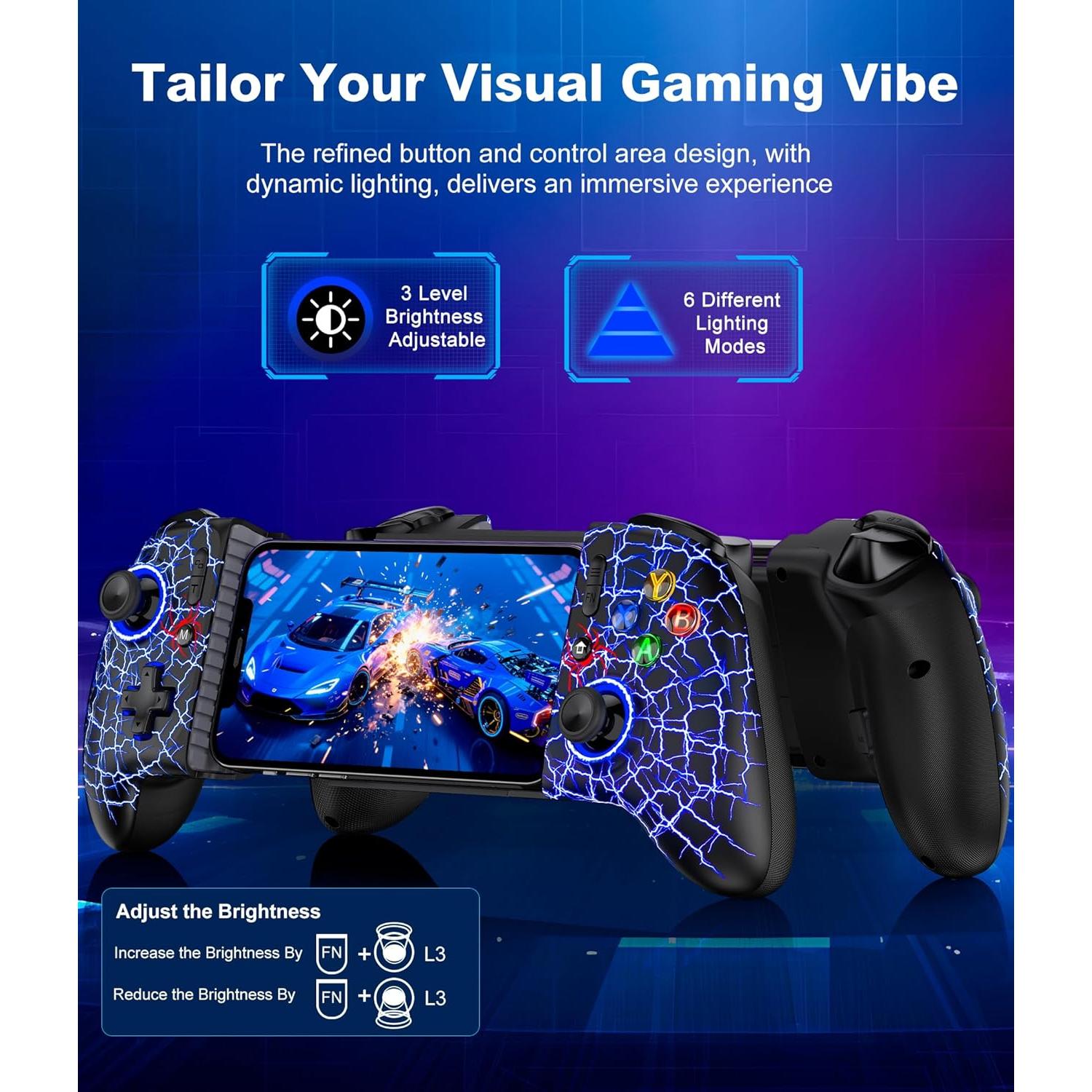 Controlador de Juego Inalámbrico LIFUFUTEE para iPhone 16/15 y Android