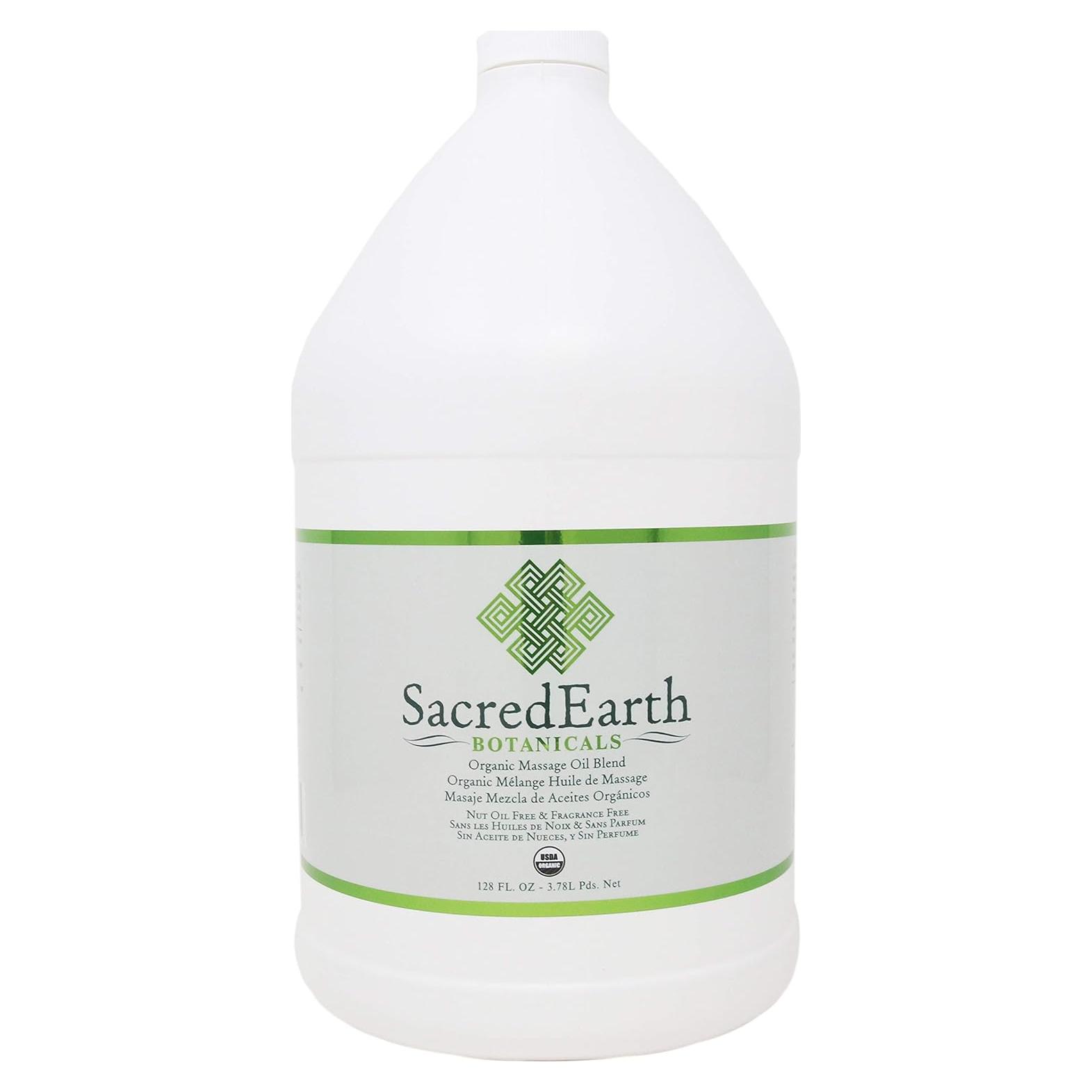 Aceite de Masaje Orgánico Sacred Earth 3.78L Sin Fragancia