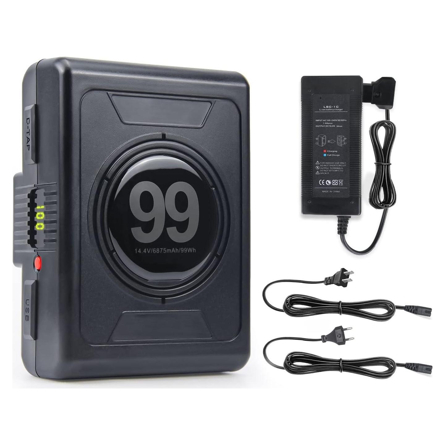 Batería de Montaje Dorado REYTRIC 99Wh 6875mAh con Cargador