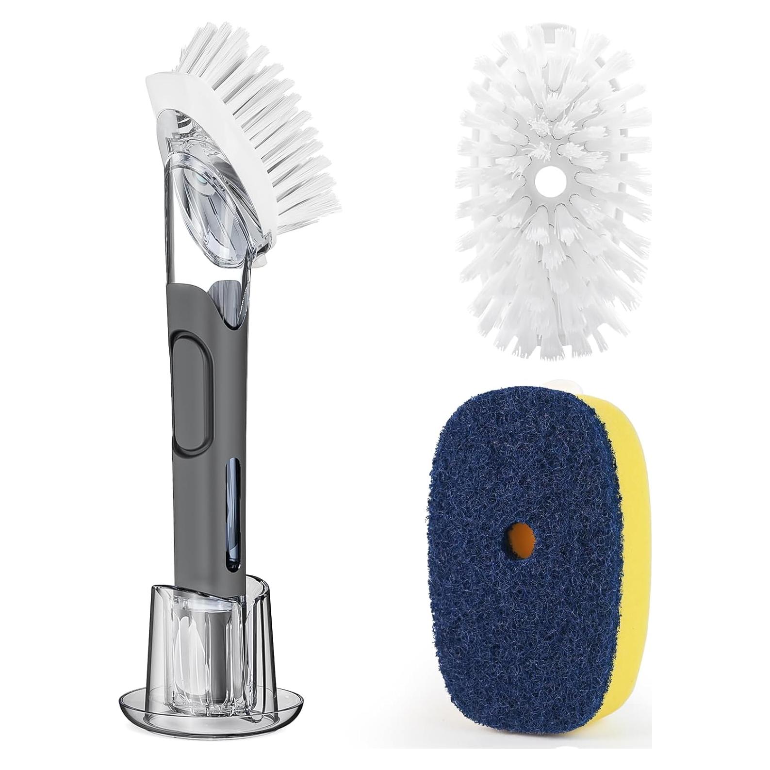 Juego de Cepillo para Platos RIMAY con Dispensador de Jabón